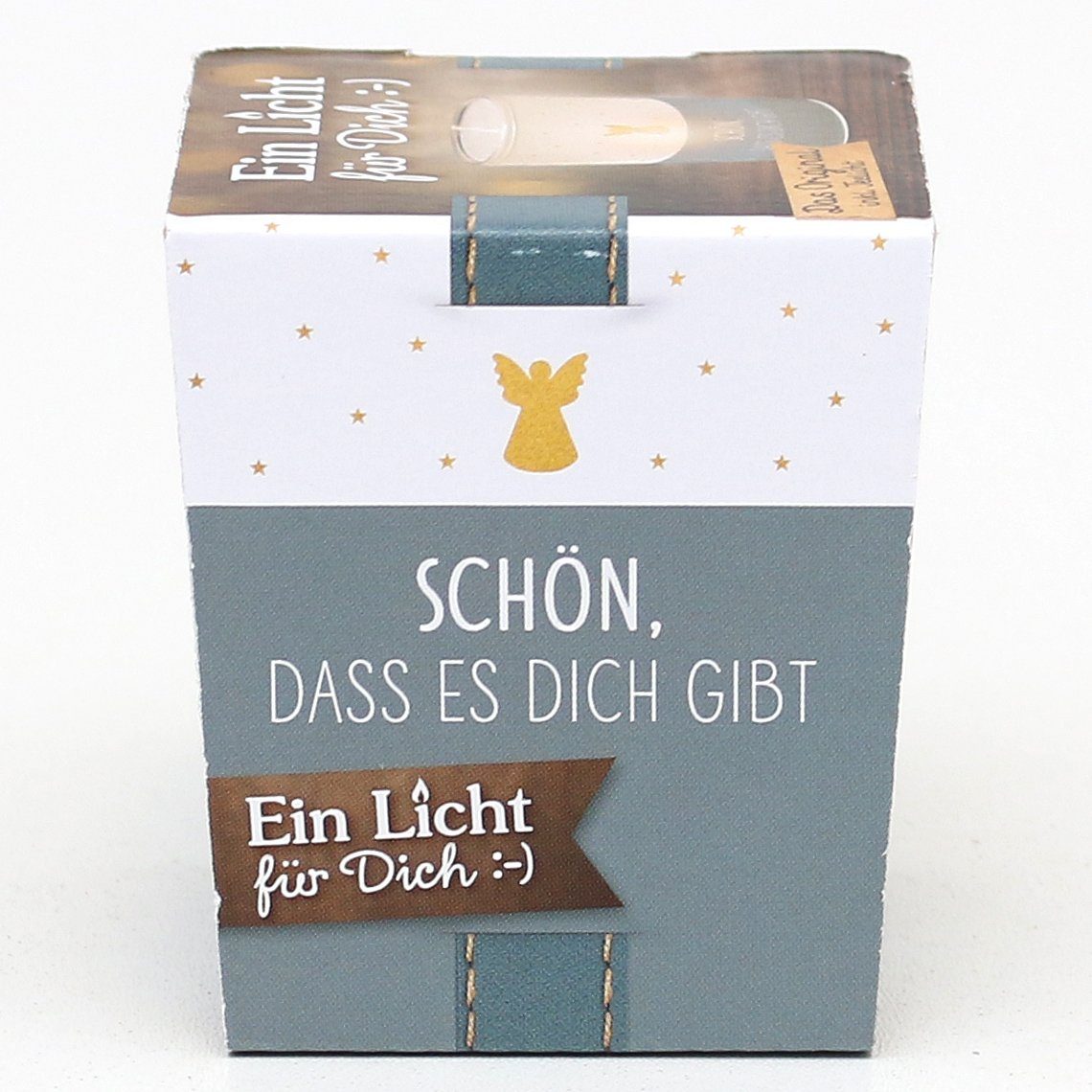 Dekohelden24 Windlicht Windlichtglas inkl.1 Teelicht, Schön, dass es (1 St)