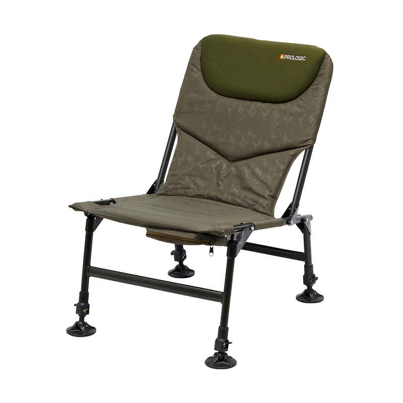 Prologic Angelstuhl Inspire Lite-Pro Chair With Pocket Anglerstuhl Camping Stuhl Outdoor, Aufbewahrungstasche mit Reißverschluss unter dem Sitz