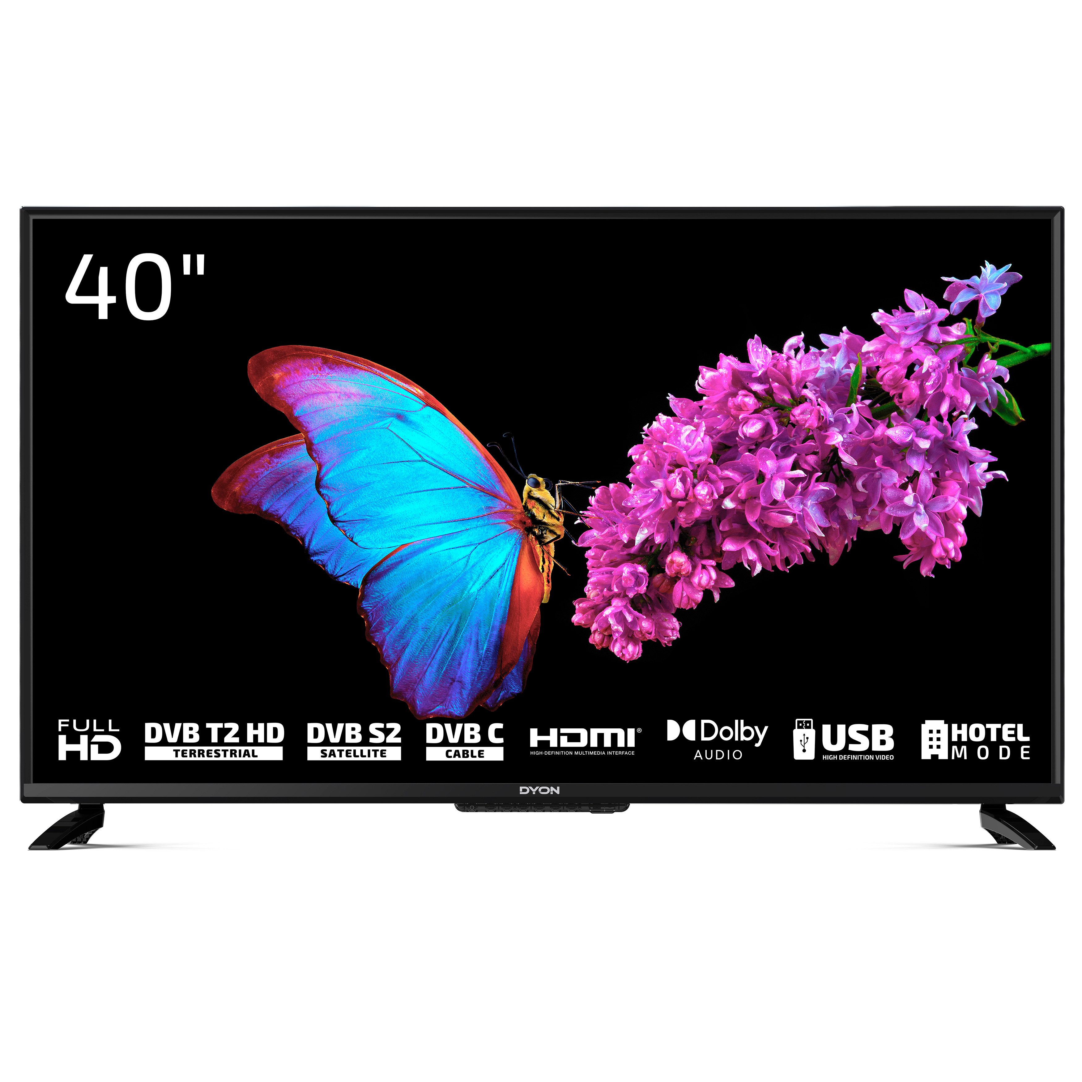 Dyon Enter 40 PRO X2 LED-Fernseher (100 cm/40 Zoll, Full HD, 40" Full-HD, Triple Tuner, CI+ & Hotel Modus – ideal für jedes Zimmer)