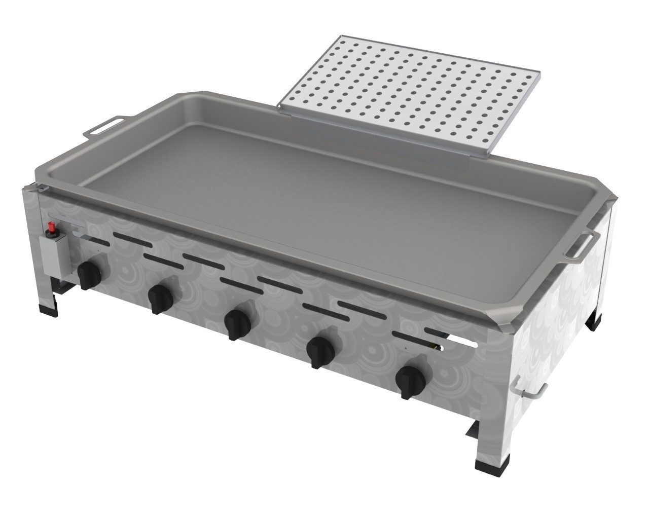 ChattenGlut Gasgrill ChattenGlut Gastrobräter 22,5kW mit Reibekuchen Aufsatz, BxTxH: 980x530x270 cm