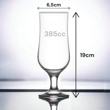 LAV Cocktailglas Transparente Eiskaffe Gläser, Milchshake Gläser 6er 385cc, Glas