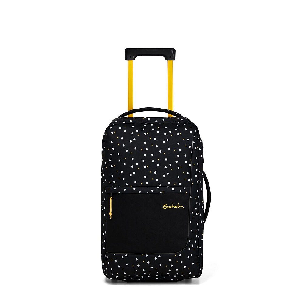 Satch Kinderkoffer Satch Trolley flow S 31l Koffer Lazy Daisy schwarz weiß Punkte, 2 Rollen