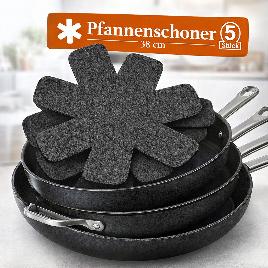 Emmy Home Pfannenschoner Pfannenschoner aus Filz Pfannenschutz Topfschoner Pfannen, Zubehör für alle Töpfe und Pfannen, 30-tlg., Zubehör für alle Töpfe und Pfannen