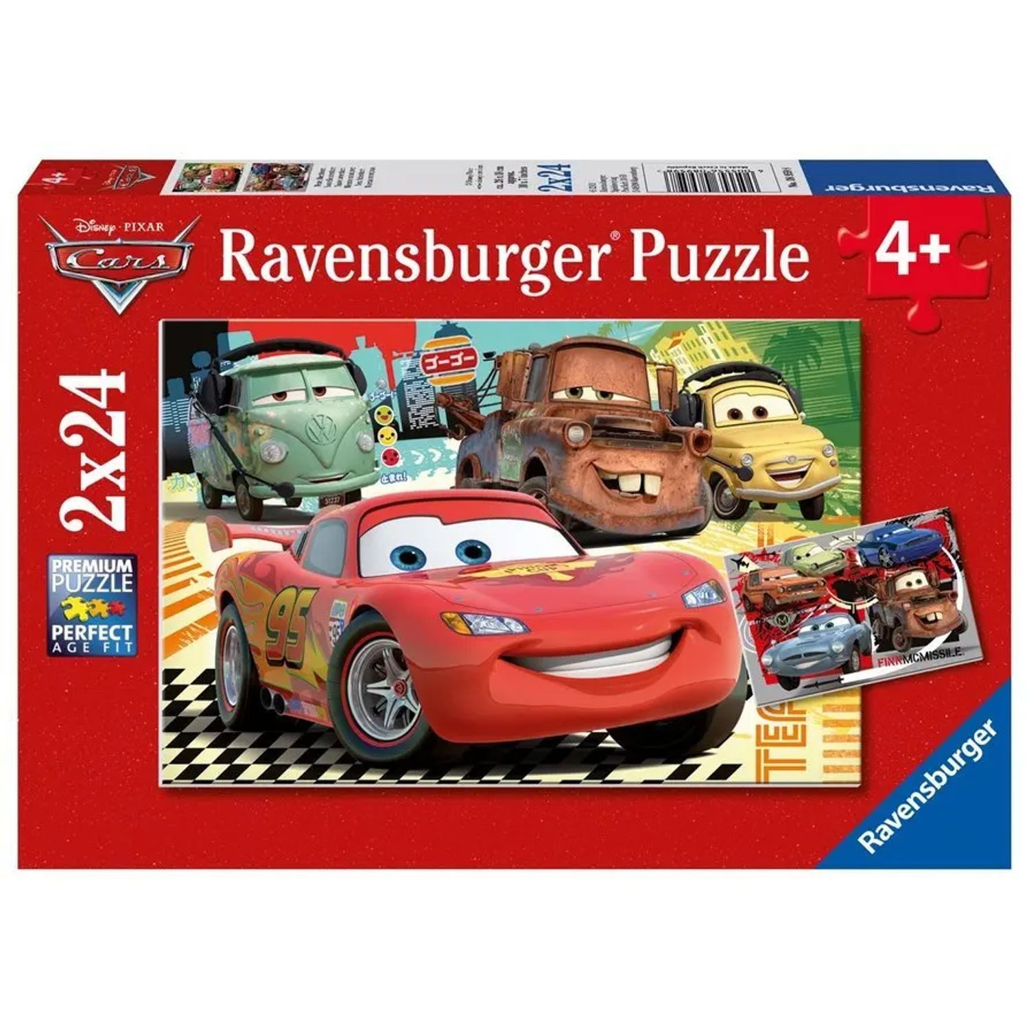 Ravensburger Puzzle Kinderpuzzle 2x24 Teile - Disney / Pixar Cars - Neue Abenteuer, 24 Puzzleteile