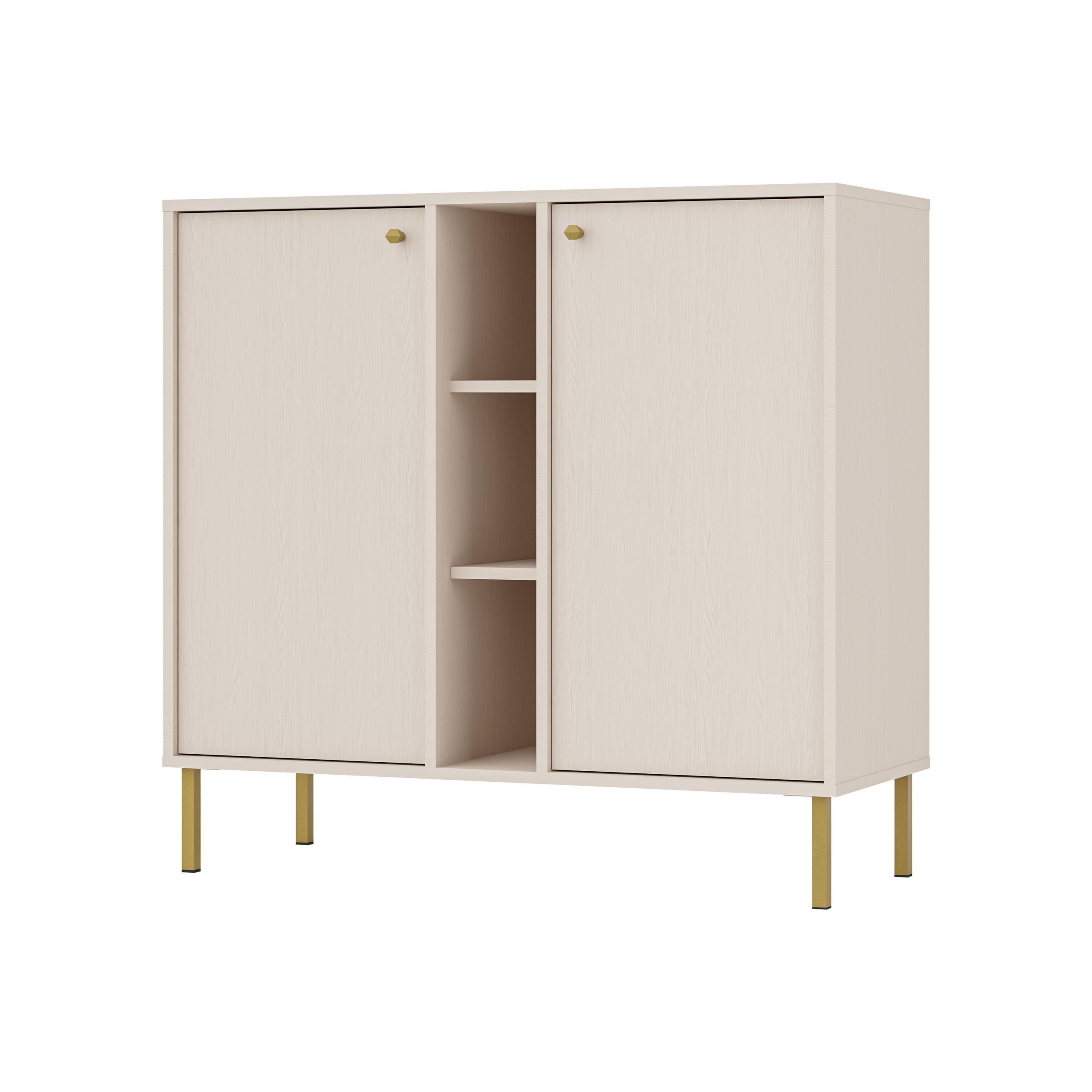 Masseno Kommode TORINO 100 cm Sideboard mit 2 Türen Beige