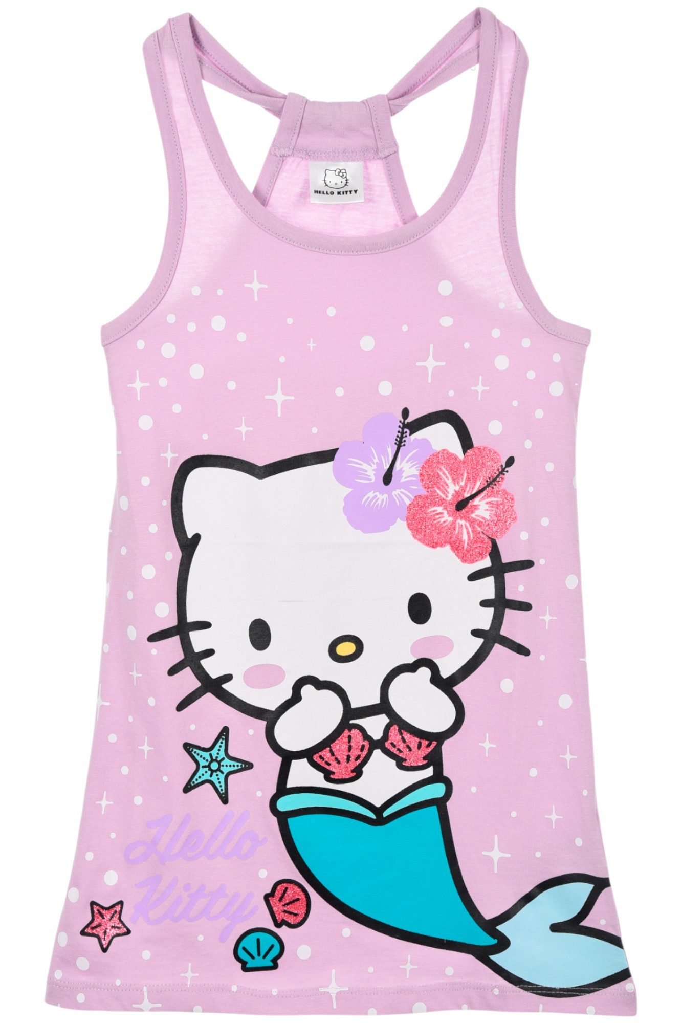 Hello Kitty Sommerkleid Hello Kitty Meerjungfrau Mädchen Jerseykleid Gr. 104-140 cm