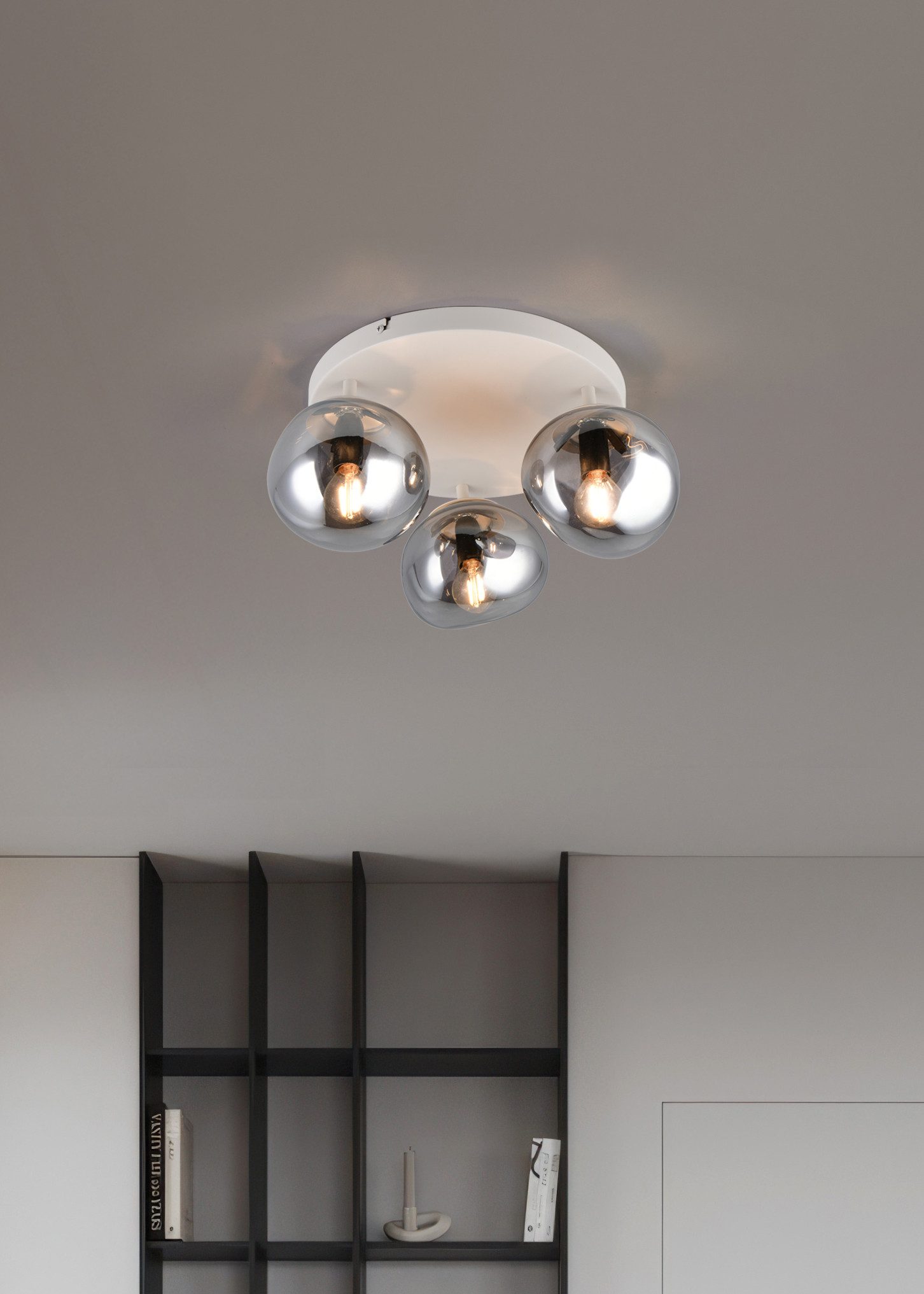 s.Oliver Deckenleuchte ANJELLA, Deckenlampe exkl. E14, in warm grey (beige) günstig online kaufen