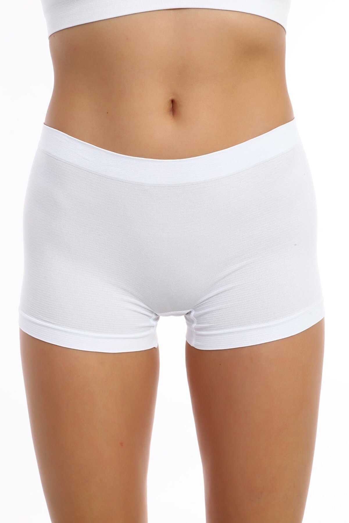 Leggings Damen Boxershorts Creation Radlerhose Shorts Unterhose Weiß Shorts kurze Selef (2er-Pack) Hose
