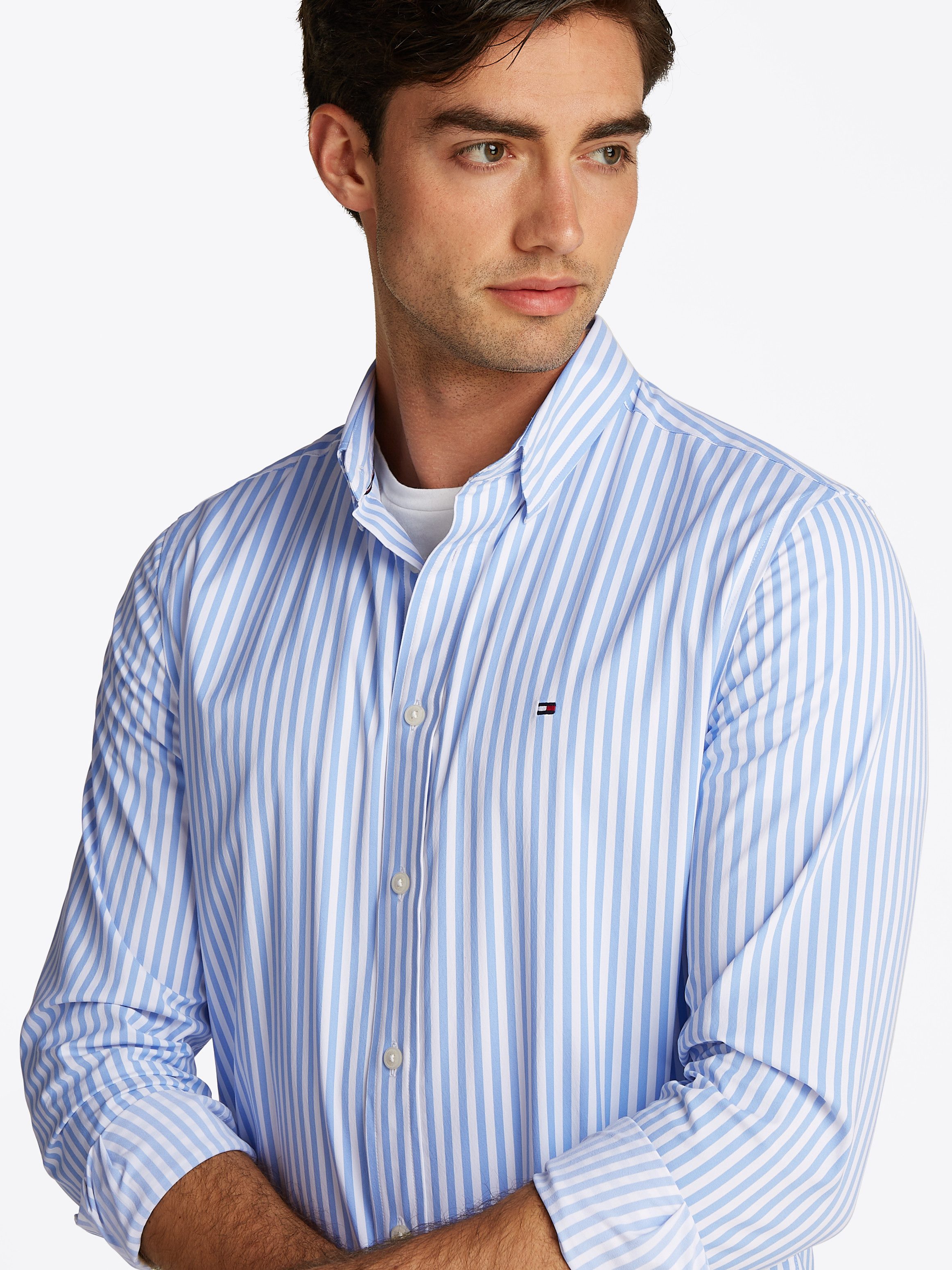 Tommy Hilfiger Langarmhemd PERFORMANCE STRIPE RF günstig online kaufen
