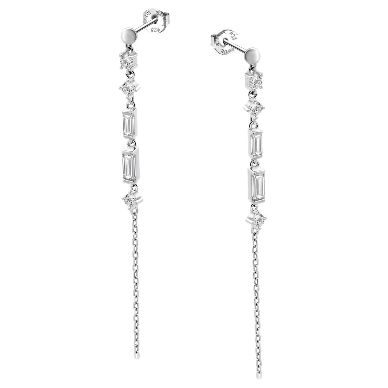 Paar Ohrhänger LOTUS Silver Zirkoniastein 925 Silber