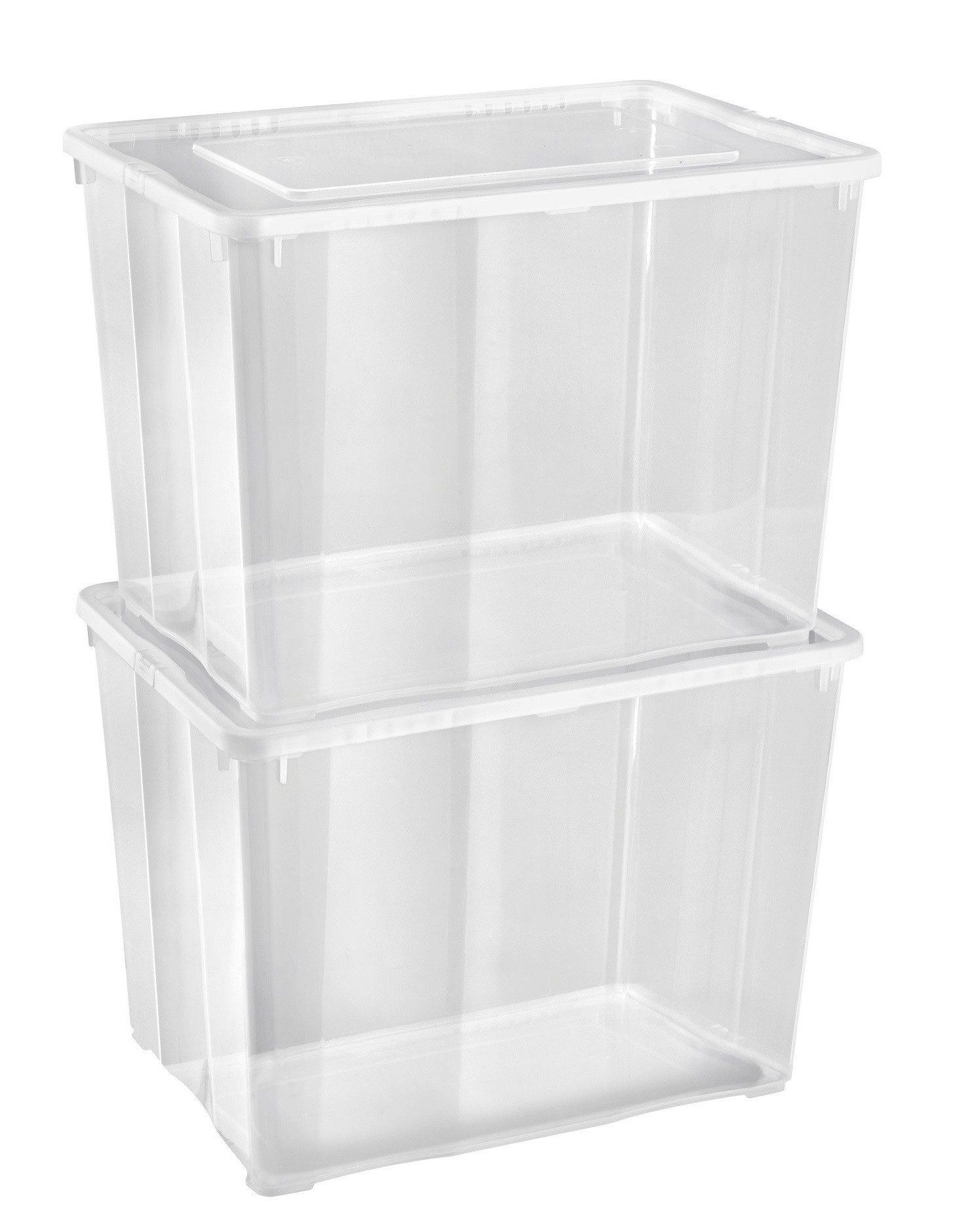 Gardissimo Aufbewahrungsbox 10 er Set mit Deckel 20 Liter Kunststoff Boxen Stapelboxen Plastik (Spar-Set, 10 Boxen + Deckel), stapelbar / mit Lüftungsschlitzen