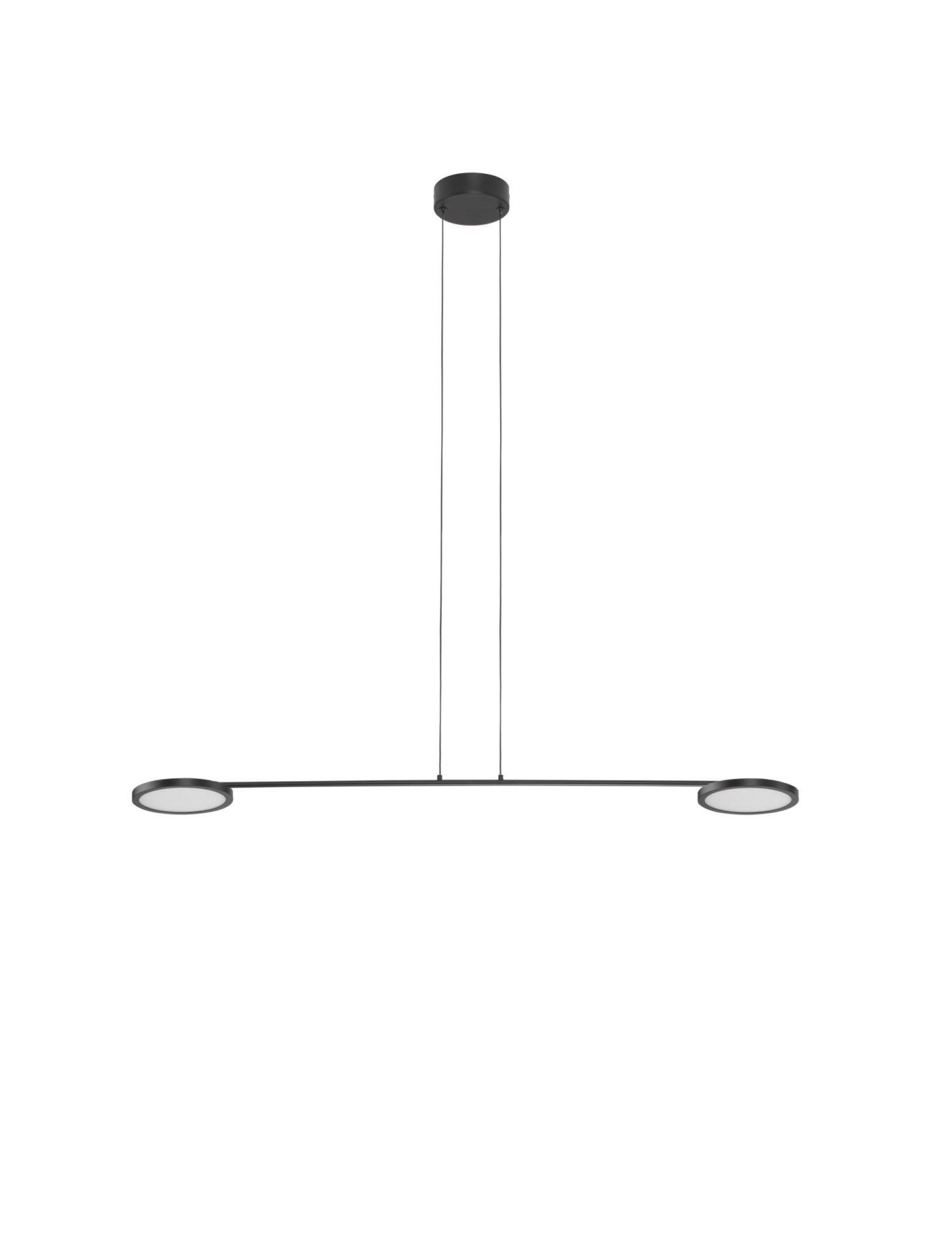 Licht-Erlebnisse Pendelleuchte RANDALL, LED, Warmweiß, LED Hängelampe Schwarz 100 cm lang dimmbar warmweiß 3000 K 1817 lm