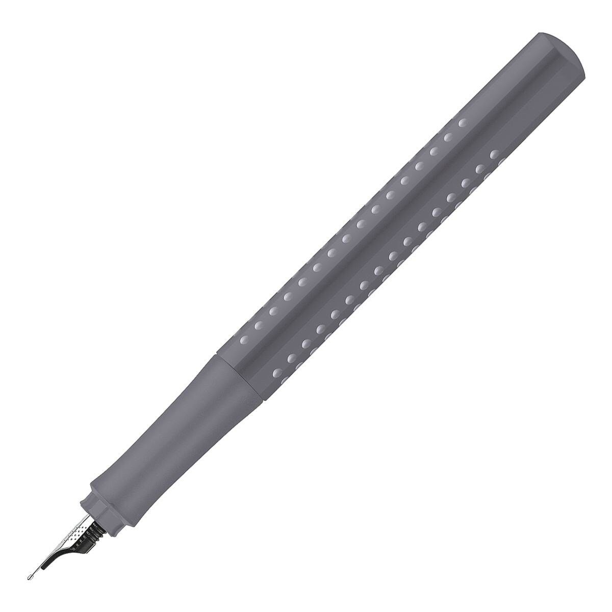 Faber-Castell Füllhalter Grip Edelstahlfeder M, und grau Soft-Griffzone 2010 mit