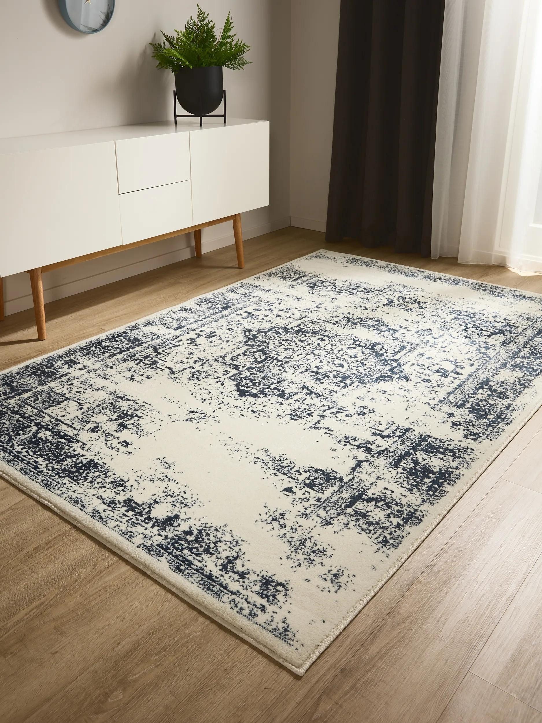 benuta Teppich Suki, rechteckig, Höhe: 6 mm, Vintage-Look, Kurzflor, Retro Teppich Wohnzimmer, Schlafzimmer