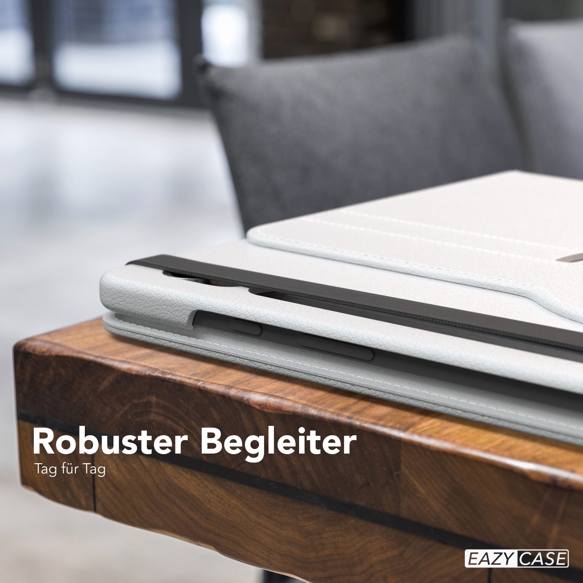 EAZY CASE Tablet-Hülle Rotation Case für Galaxy Tab S9 Rotationcase 11 Zoll, Tablet Schutzhülle kratzfest stoßfest drehbar 360 Grad Weiß