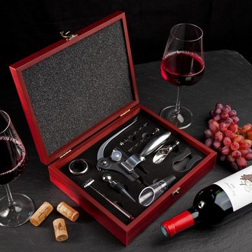 DOTMALL Home Sommelier 10-teiliges Weinzubehör-Set mit Geschenkbox für Trinker, mehrfarbig
