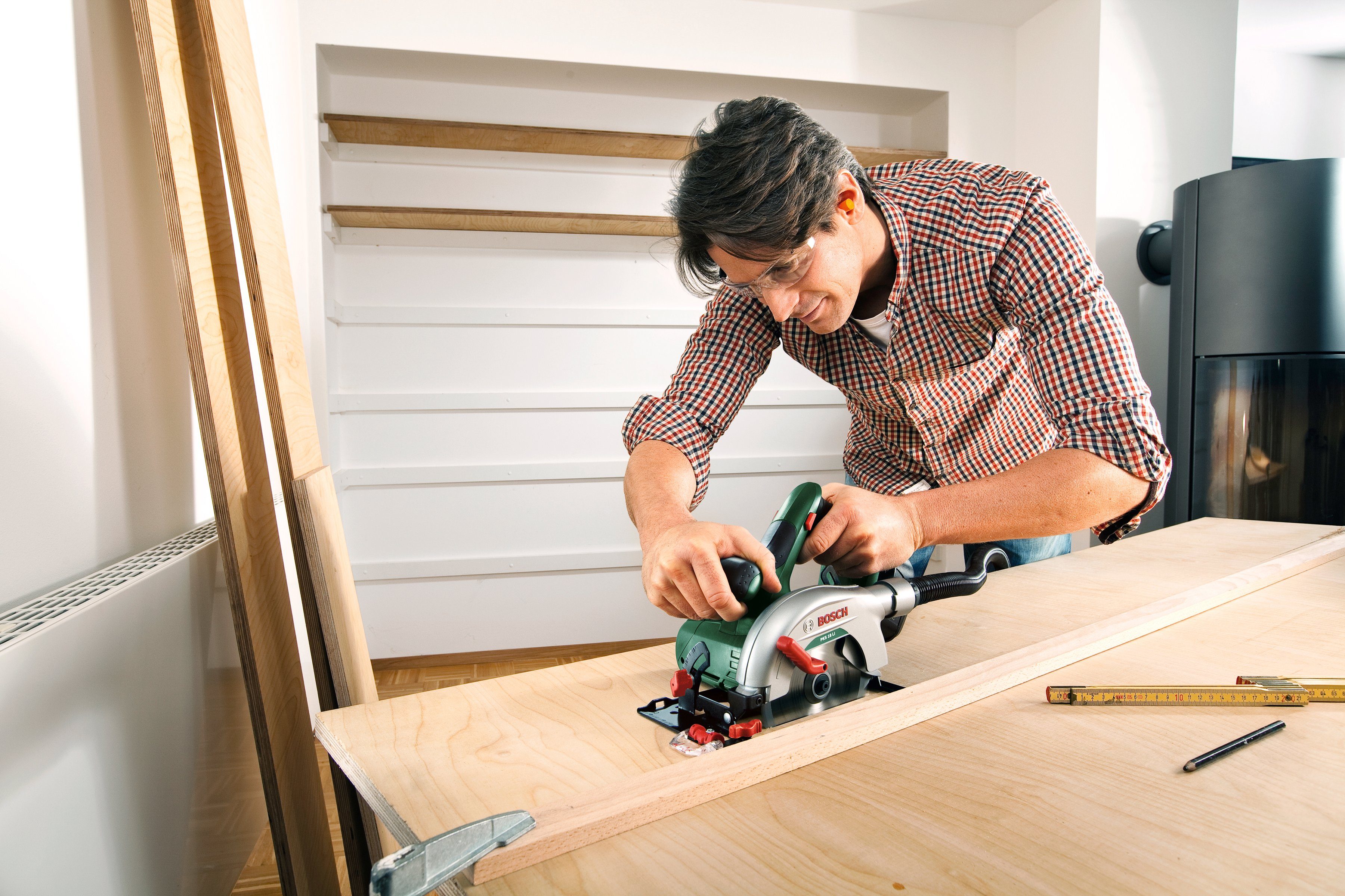 Home und Akku-Handkreissäge PKS Bosch LI, ohne 18 Akku Ladegerät Garden &