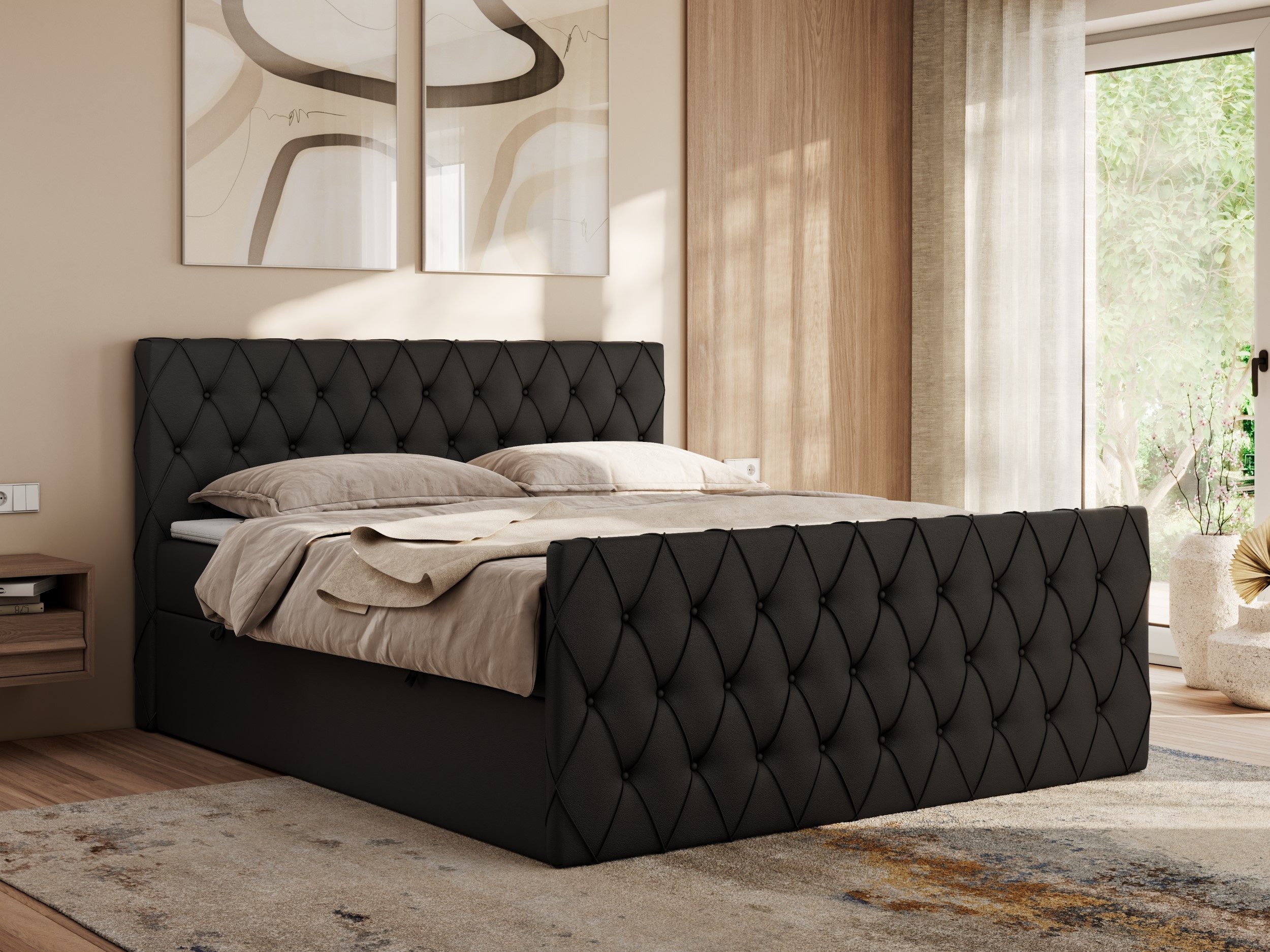 MKS MÖBEL Boxspringbett MIREN DUO (Set, günstig online kaufen