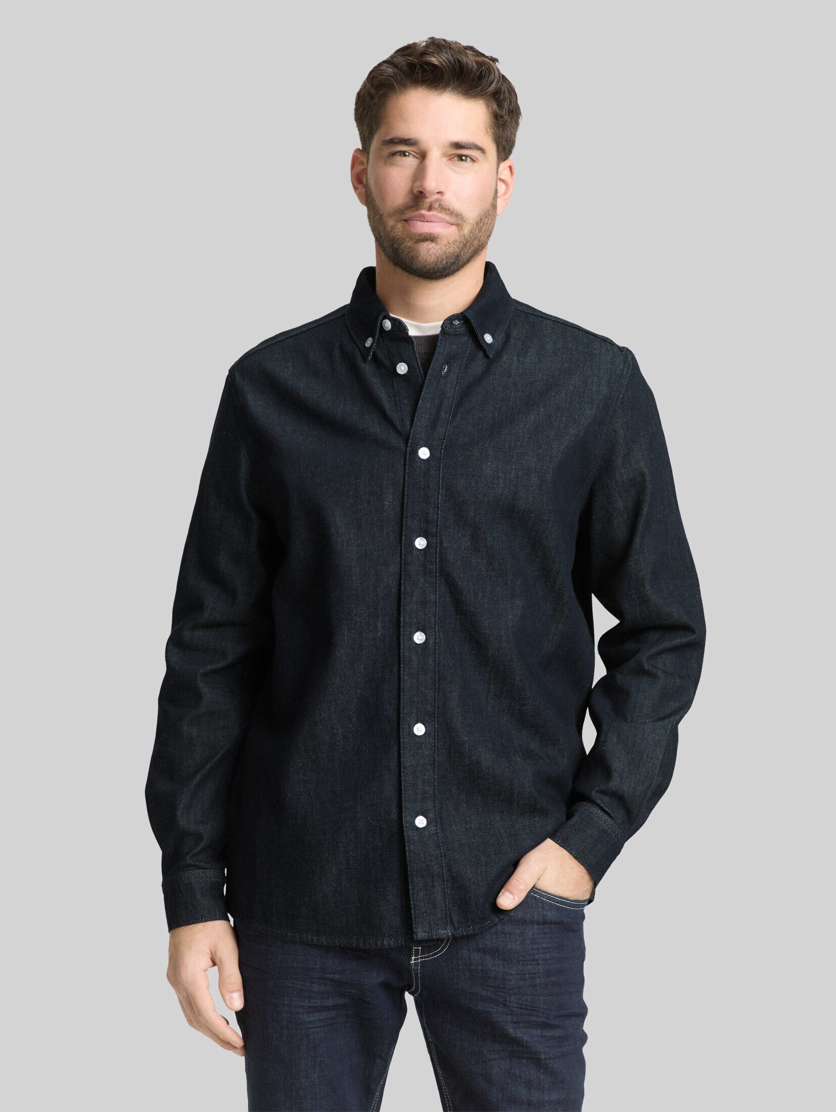TOM TAILOR Langarmhemd Blusen & Shirts Regular Fit Jeanshemd