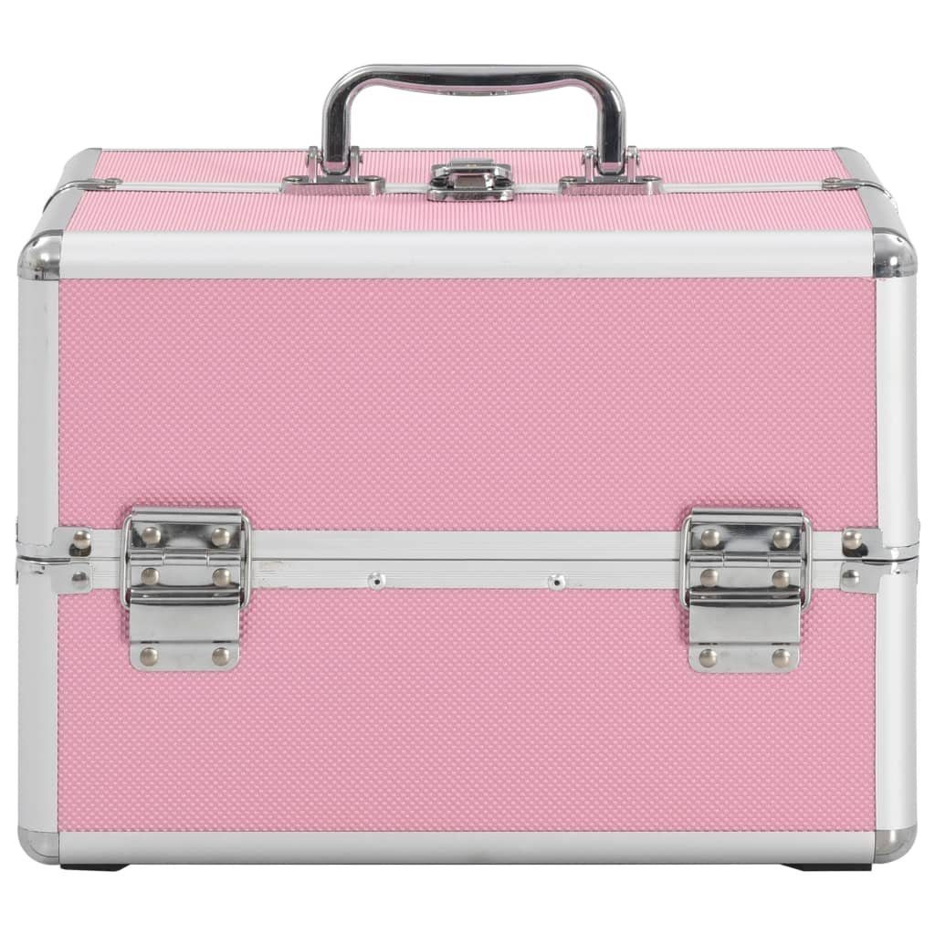 22x30x21 cm Kosmetik-Koffer Aluminium Rosa vidaXL Kosmetikkoffer