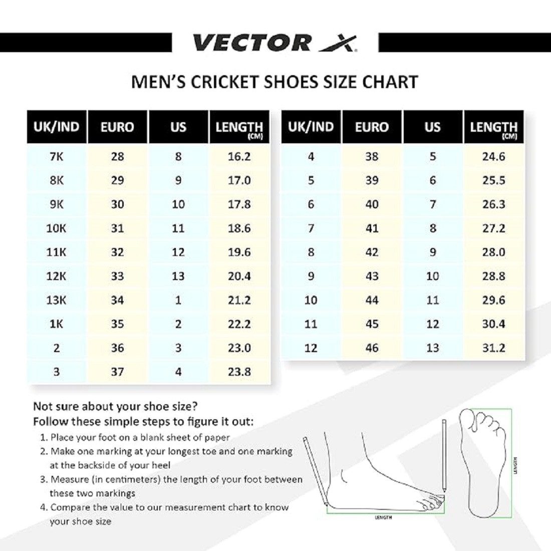 Vector X CKT-700 Cricketschuhe, Für Männer & Jungen, Material: PU & Mesh Sneaker (Verkaufspaket: 1 Paar Cricketschuhe, für schnelle Sprints und reaktionsschnelles Spiel) Verbesserte Langlebigkeit, Schlankes und elegantes Design