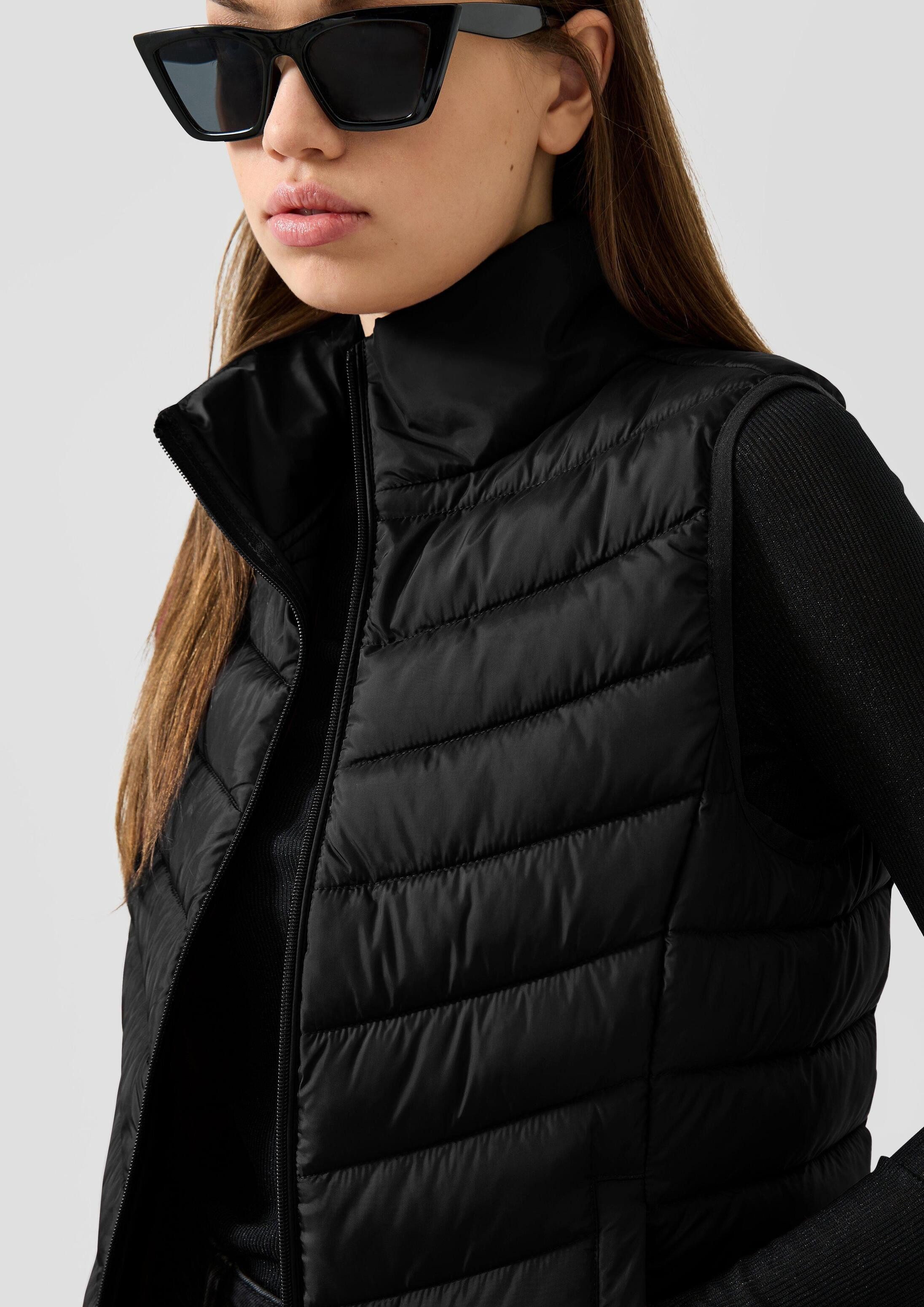 QS Outdoorjacke Outdoor-Weste Gesteppte Weste mit Stehkragen – Bild 4 von 5