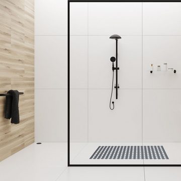 Duschmatte Antirutschmatte für Dusche & Badewanne relaxdays, Höhe 5 mm, Saugnäpfe, rutschfest, Kunststoff