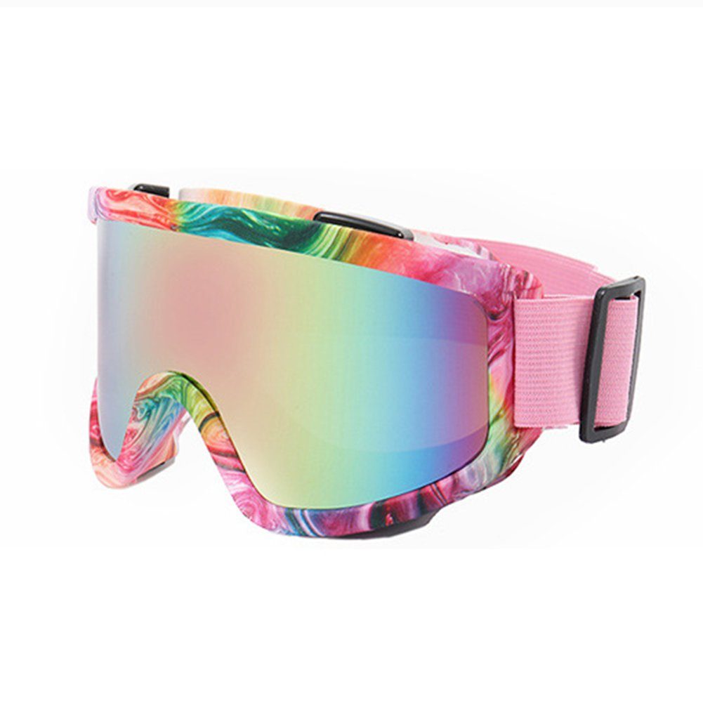 Skien Skibrille Skibrille,UV-Schutz,Antibeschlag,Für Ski,Kletter und Fahrradbrillen Rose