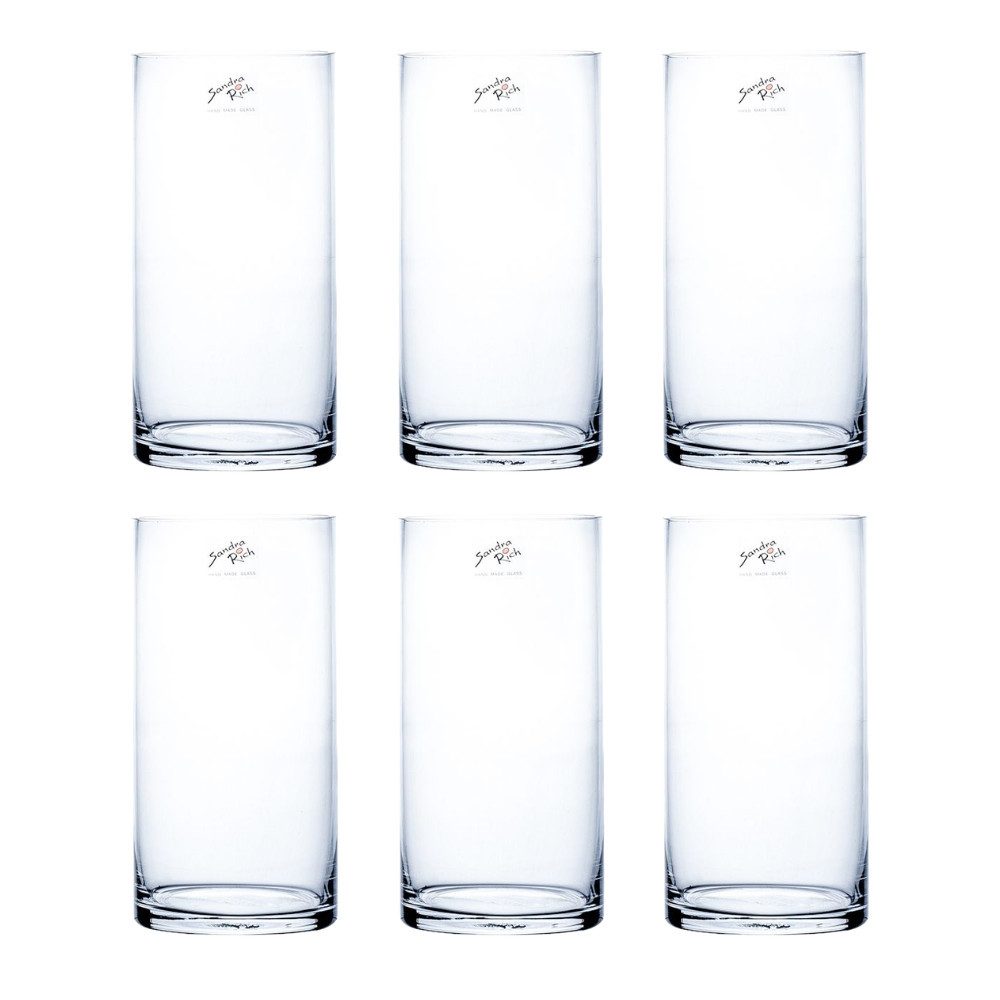 Sandra Rich Dekovase Cyli Cold Cut, Cold Cut, transparent, Windlicht, Teelichthalter, Kerzenglas, H: 20cm