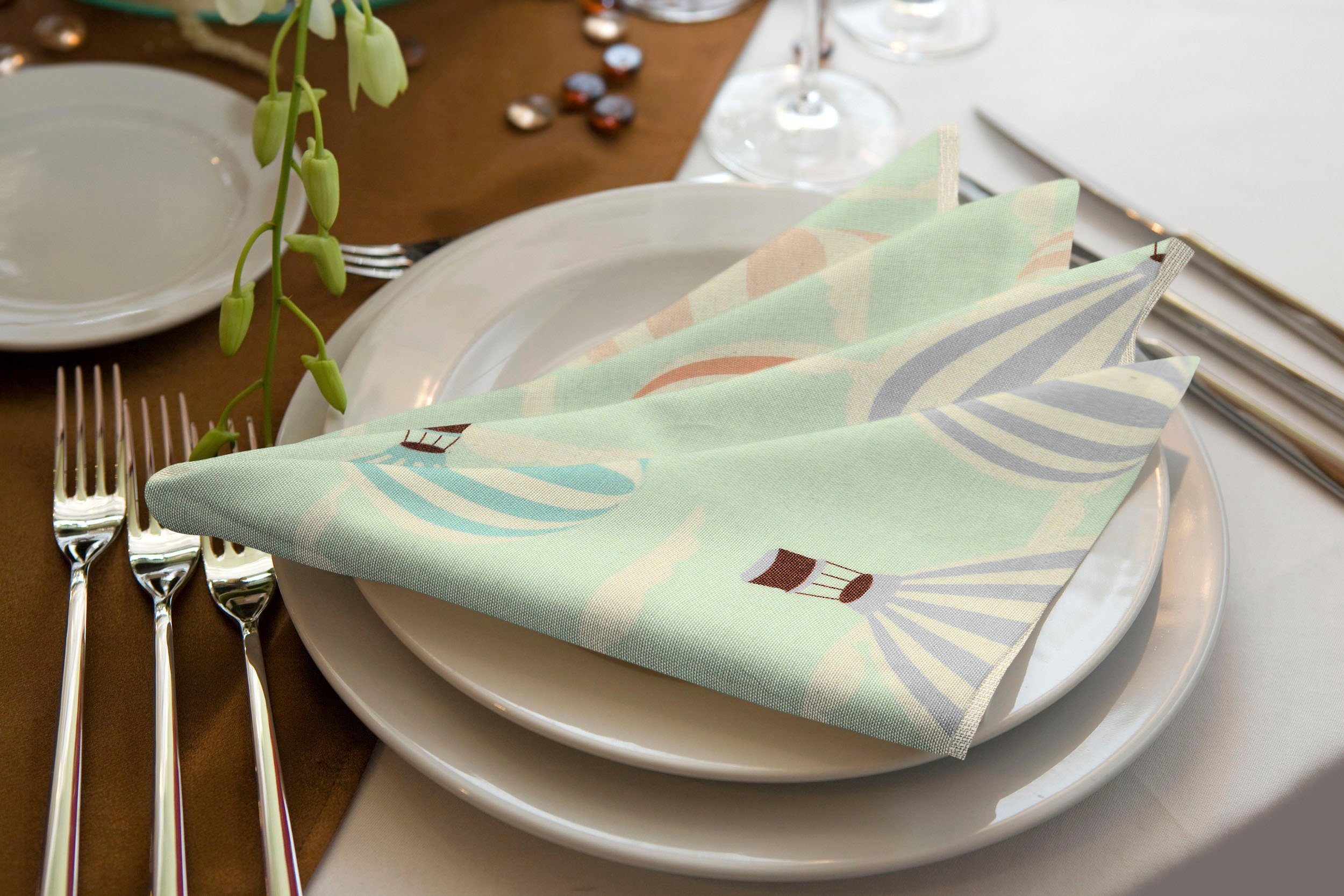 Adam Stoffserviette Balloons, (4 St), GOTS organic,zertifiziert durch CERES 0242für Kinder