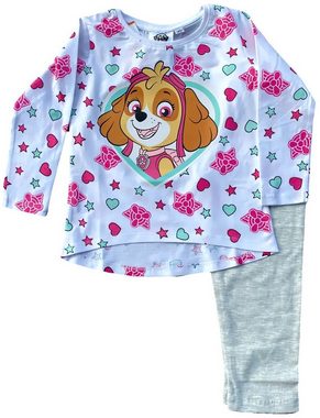 PAW PATROL Pyjama 2x PAW PATROL MÄDCHEN PYJAMA SET Doppelpack lang 98 10 4110 116 128