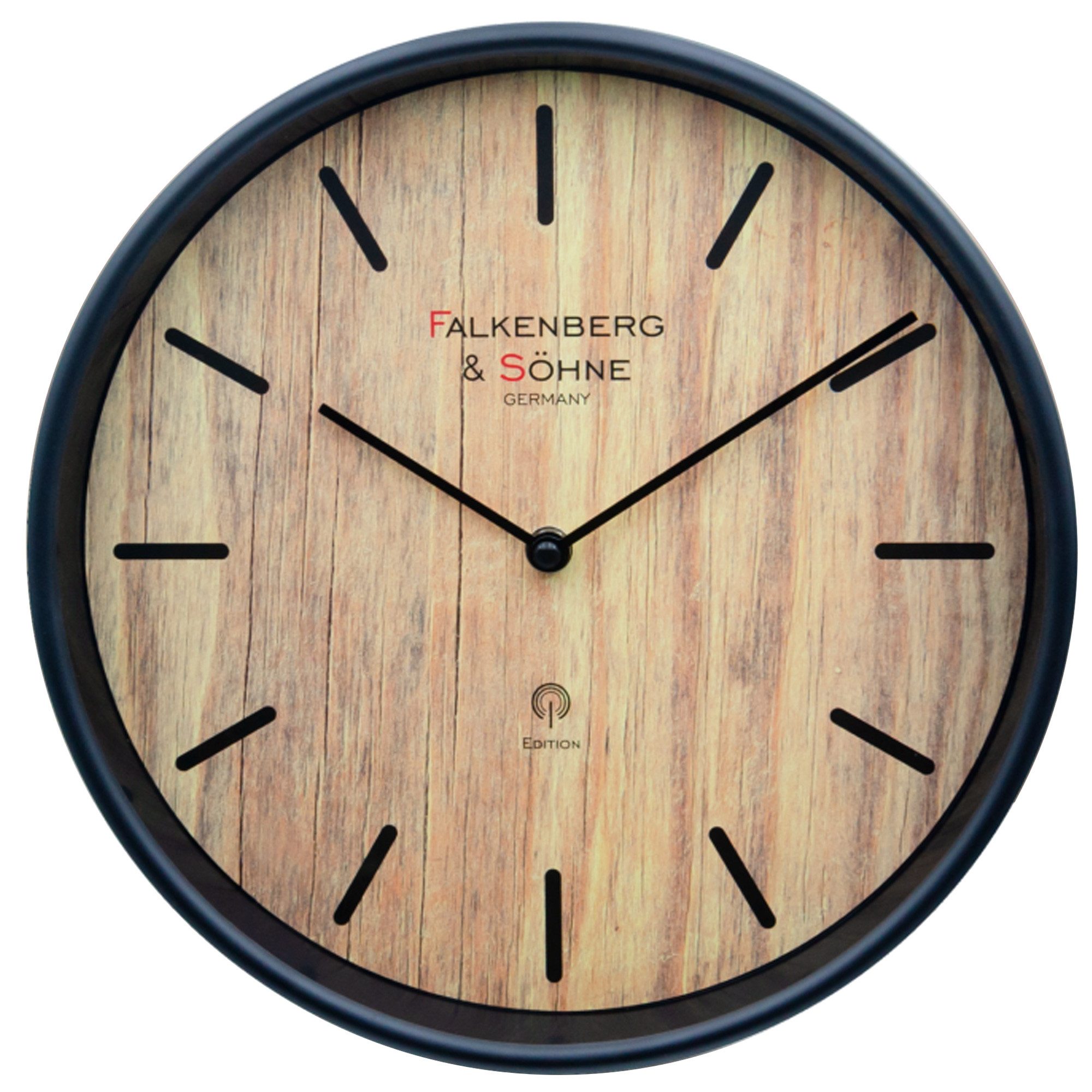 Miraval Funkwanduhr Design Funkwanduhr 30 cm Lautloses Quarzuhrwerk