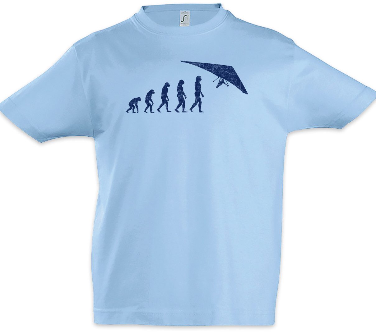Print-Shirt Hang Gliding Evolution Kinder T-Shirt Drachenfliegen Drachenflieger