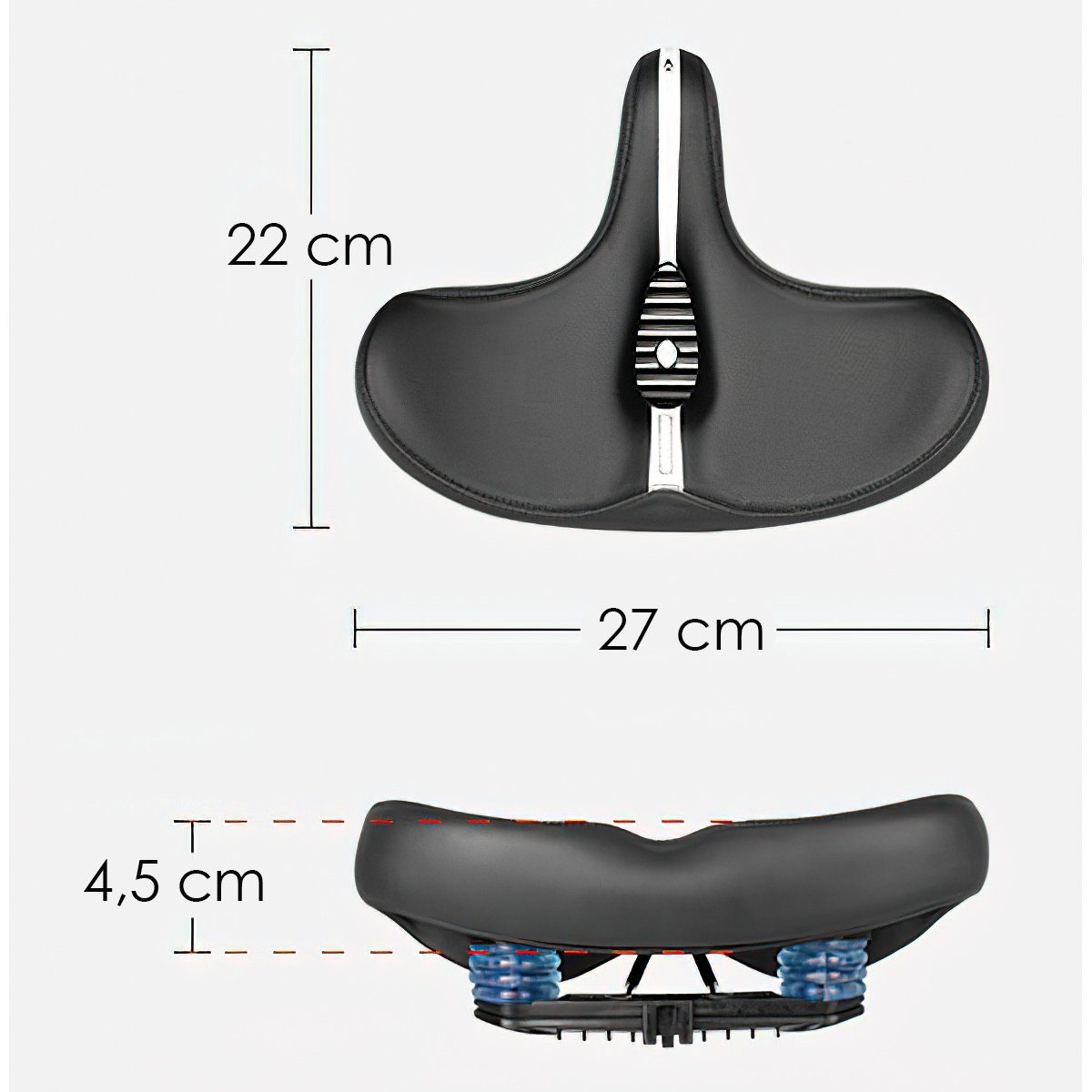 extra O-Zone atmungsaktiv breiten und MidGard mit mit (1-tlg) gepolsterten Fahrradsattel Fahrradsitz
