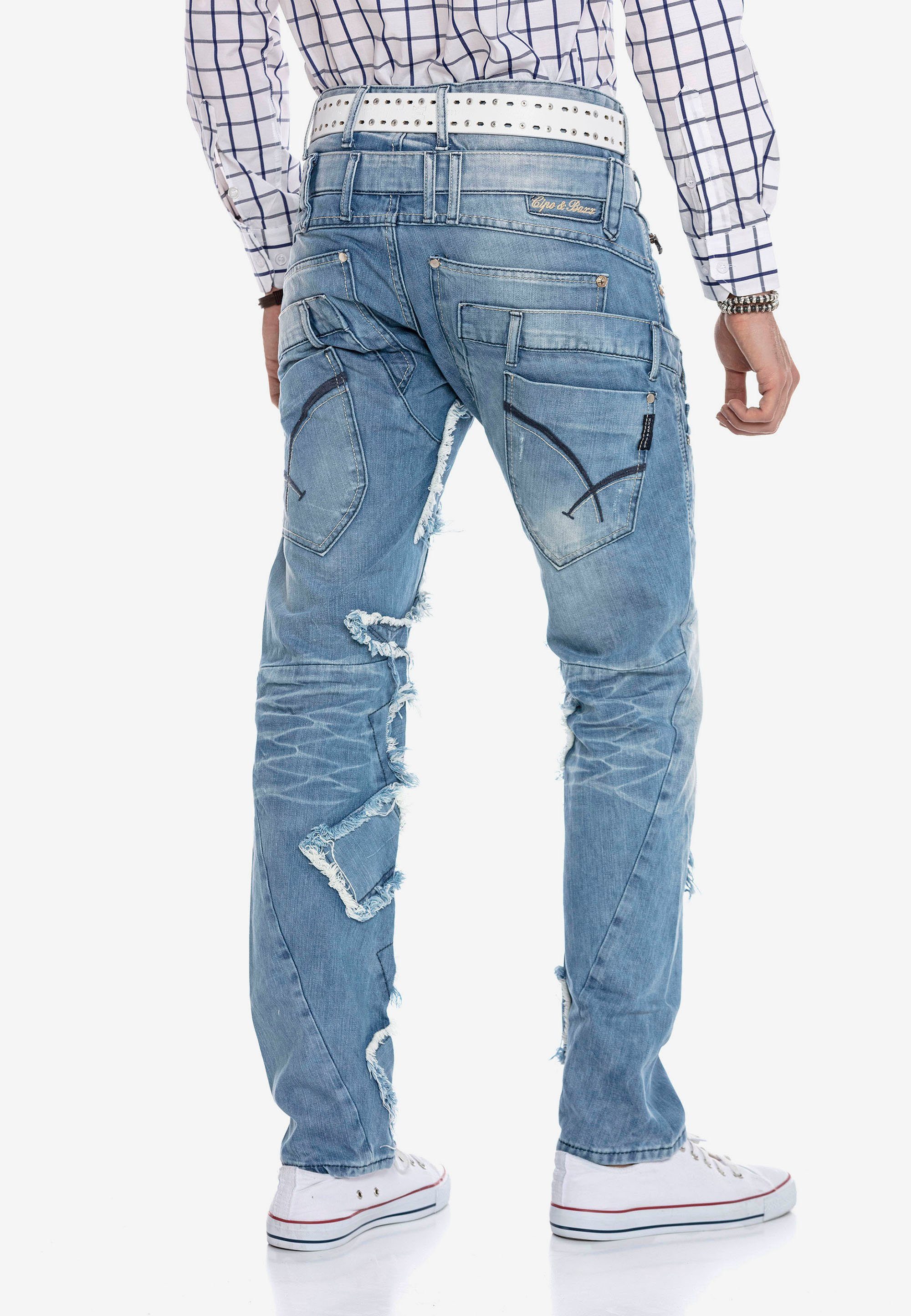 Baxx Cipo & im trendigen Patchwork-Design Bequeme Jeans