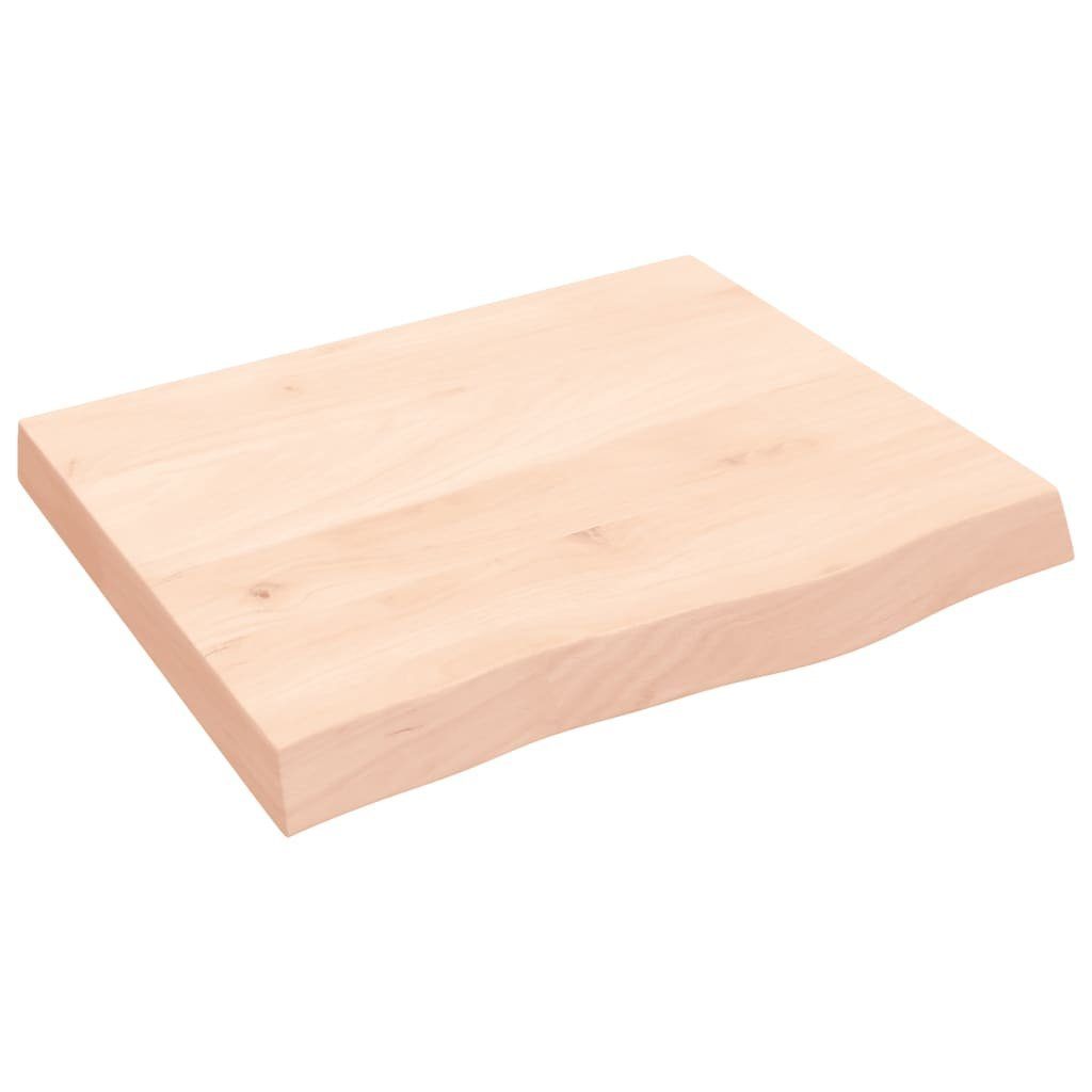 Eiche Tischplatte cm Massivholz 60x50x(2-6) furnicato Unbehandelt