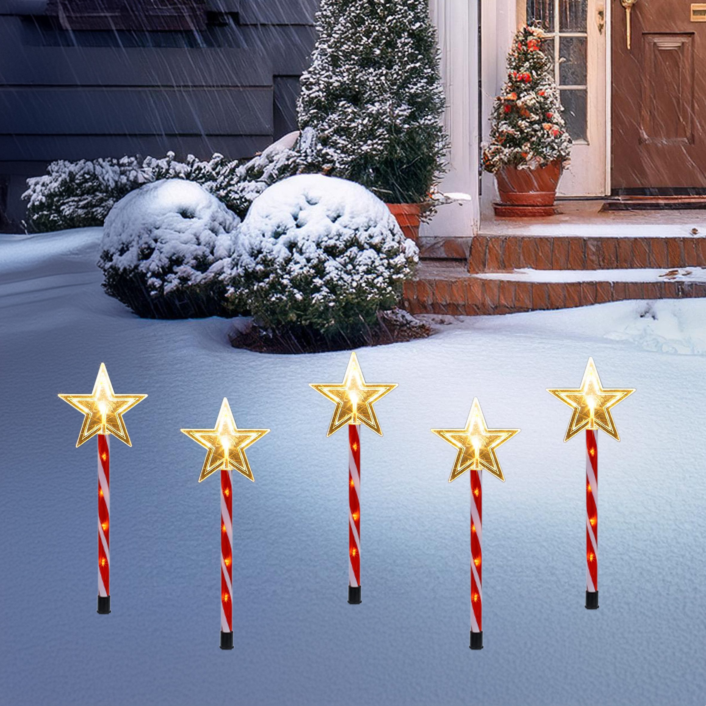 Spetebo Gartenstecker LED Stern rot / günstig online kaufen