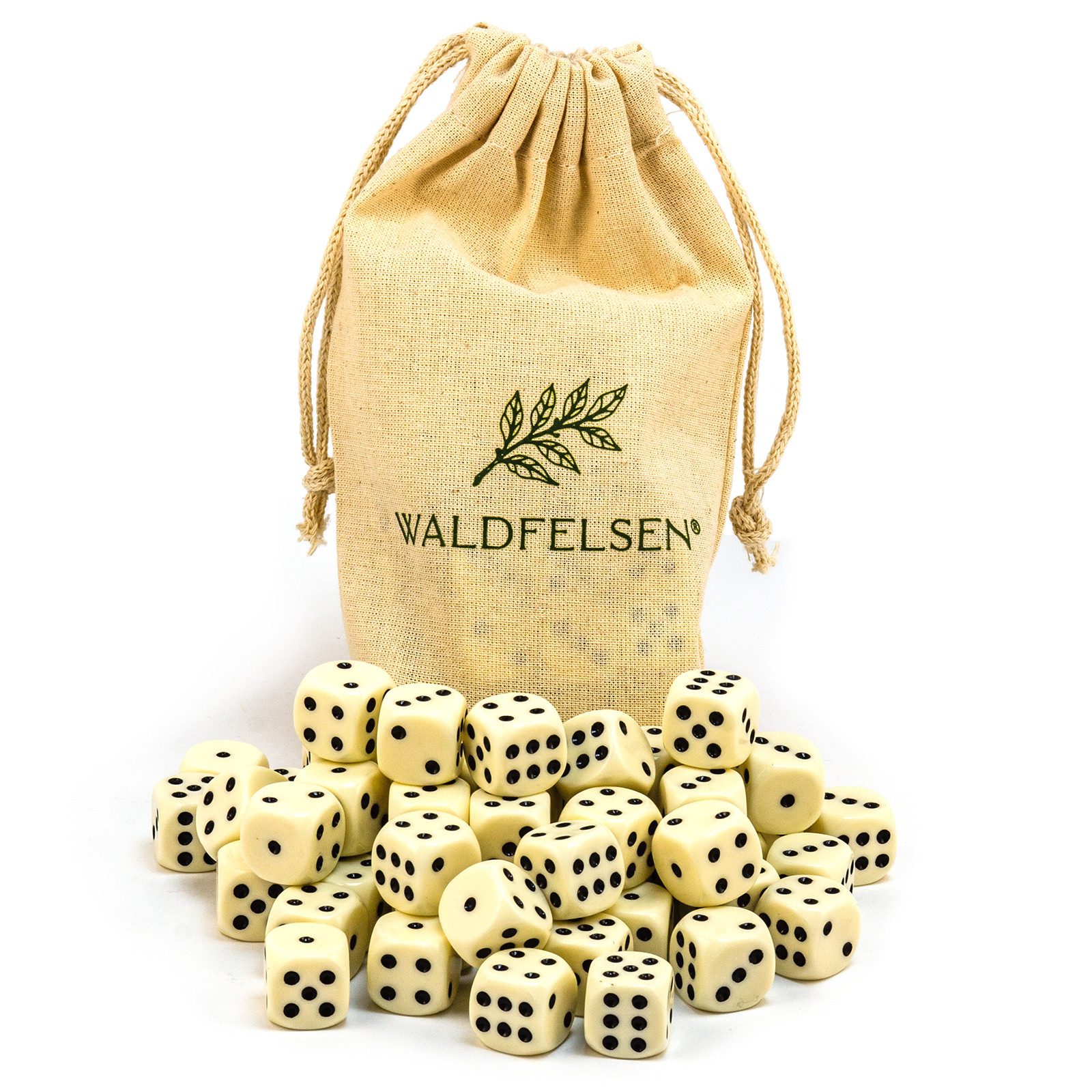 Waldfelsen Spiel – 2-50 Stk Standard Spielwürfel 16 mm Acrylwürfel Würfel bunt, Spielmaterial, Verschiedene Farben