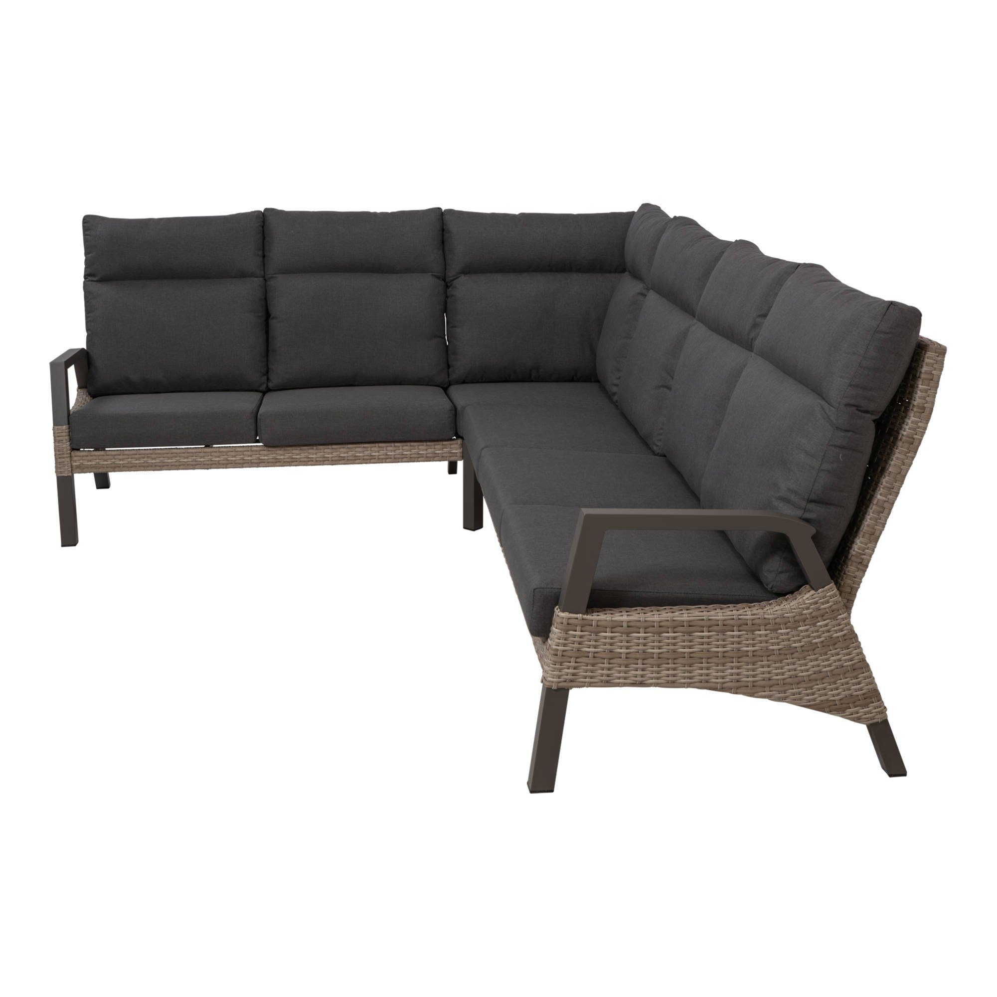 GMD Living Lounge-Eckbank & taupe 3 inkl. 2-Sitzer Eckbank tlg. TREVISO, 3-Sitzer, Ecksofa