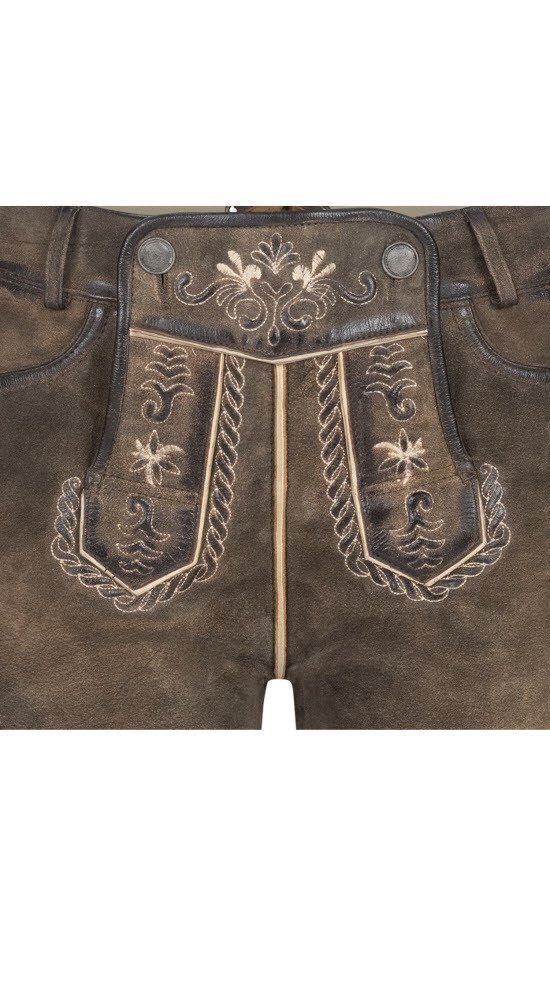 Nübler Trachtenlederhose Lederhose kurz Viona M in Hellbraun von Nübler