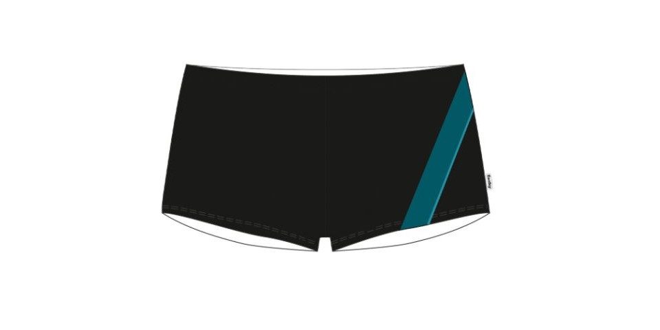 Fashy Badehose Badehose Boxer schwarz/petrol