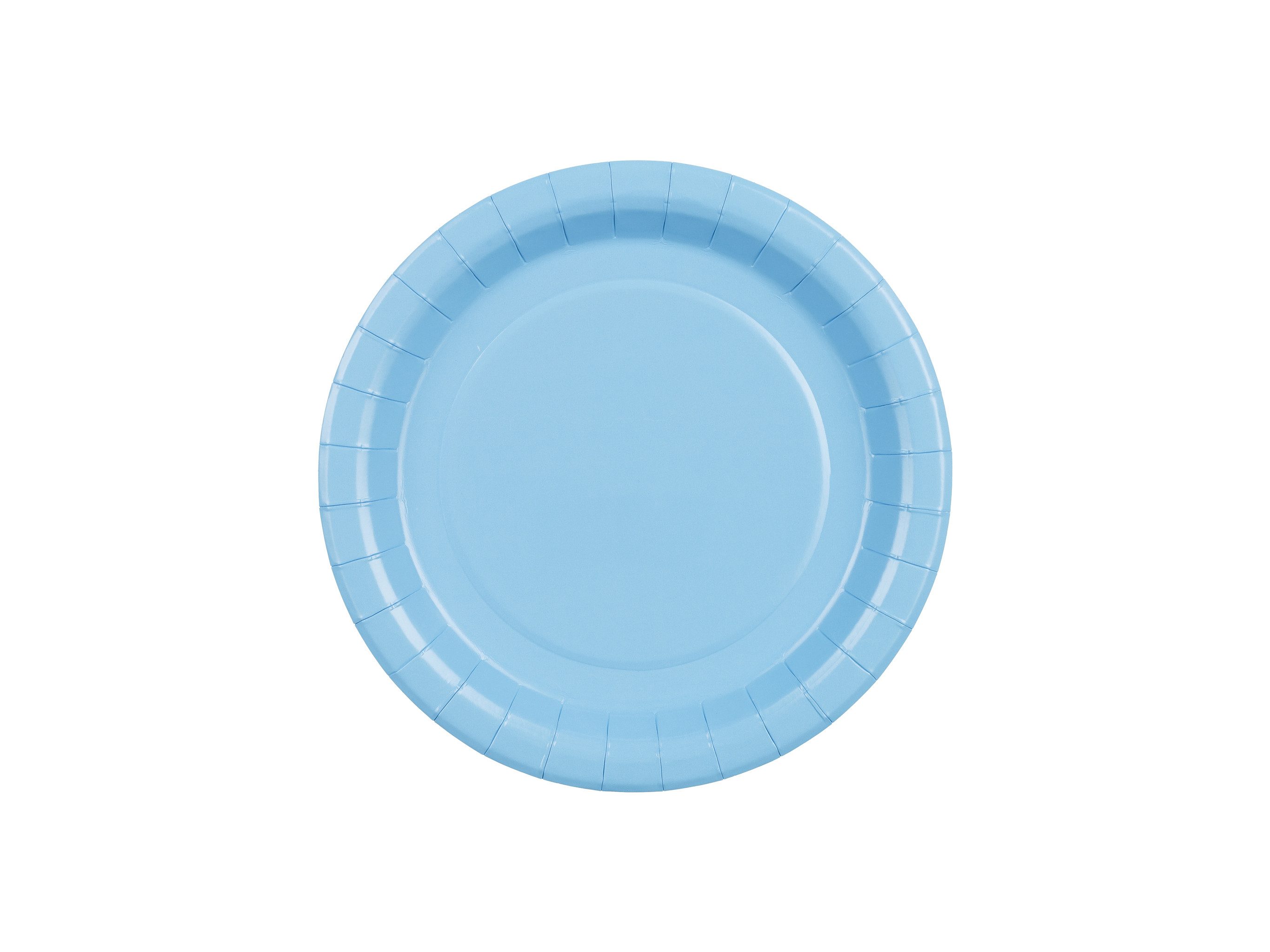 partydeco Teller, Pappteller 18cm 6er Set Hellblau