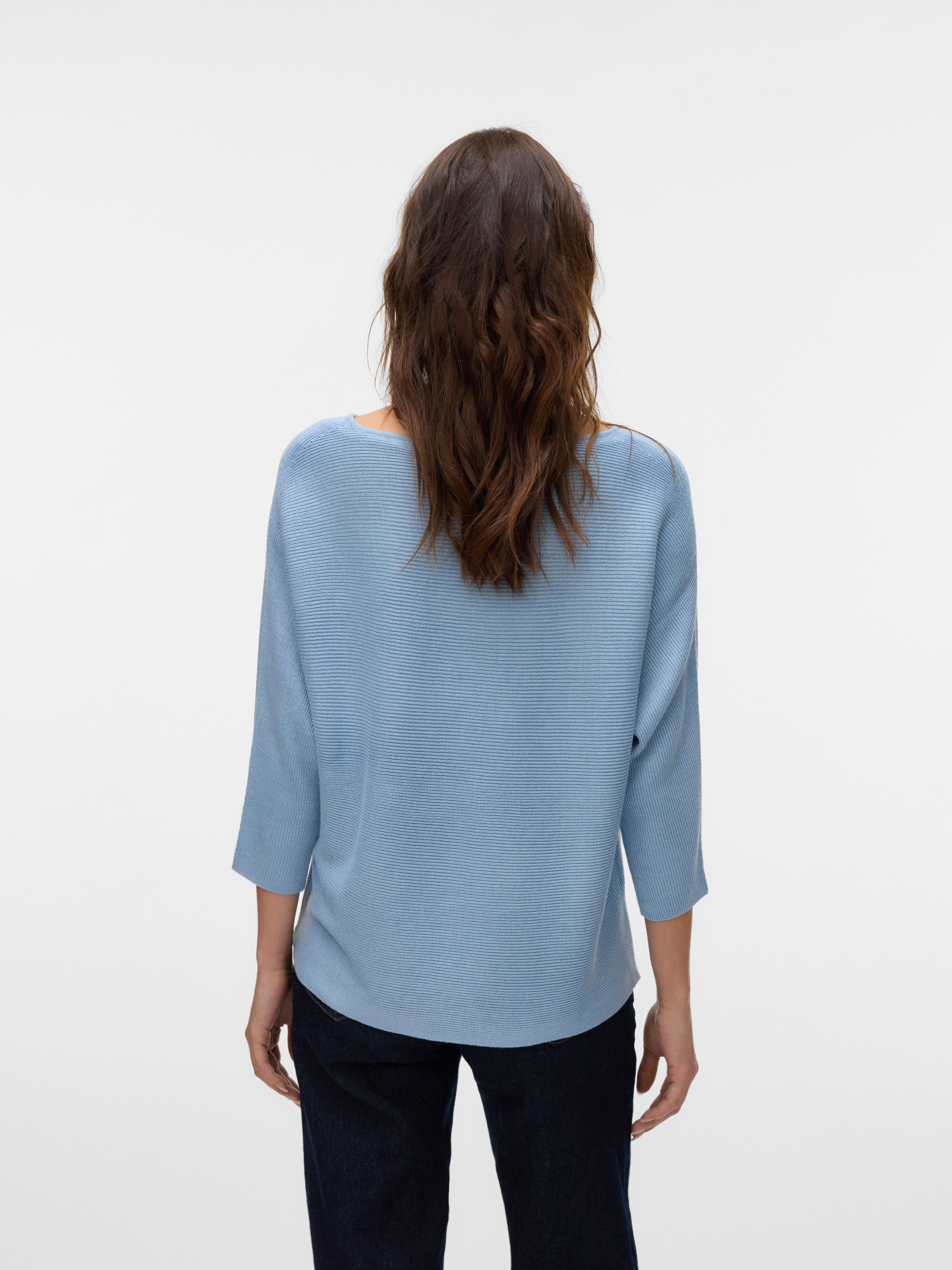 Vero Moda 3/4 Arm-Pullover VMNORA 3/4 BOATNECK BLOUSE NOOS mit Fledermausärmeln