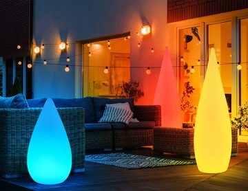 etc-shop Pollerleuchte, Leuchtmittel inklusive, Warmweiß, Außenleuchte Stehlampe RGB LED dimmbar Terrassenlampe