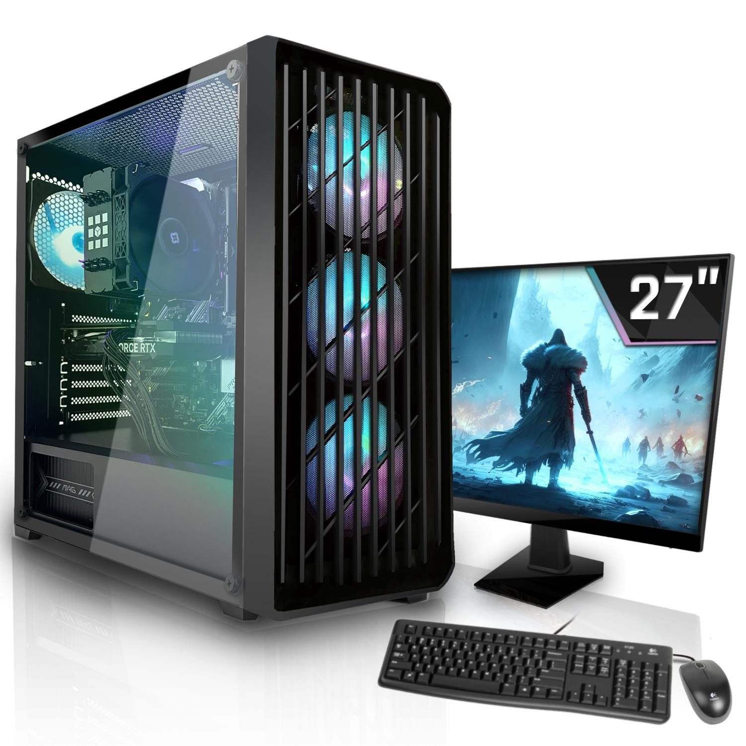 SYSTEMTREFF Intel Core i7-14700 mit Intel UHD Graphics 770 Business-PC-Komplettsystem (27", Intel 14700 14700, UHD Graphics 770, 16 GB RAM, 1000 GB SSD)