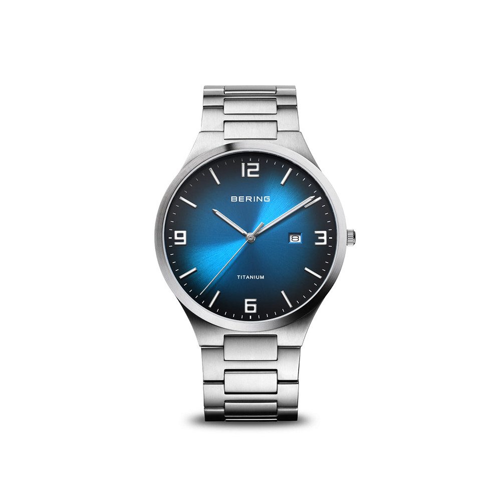 Quarzuhr Bering Titanium silber gebürstet 15240-777 15240-777