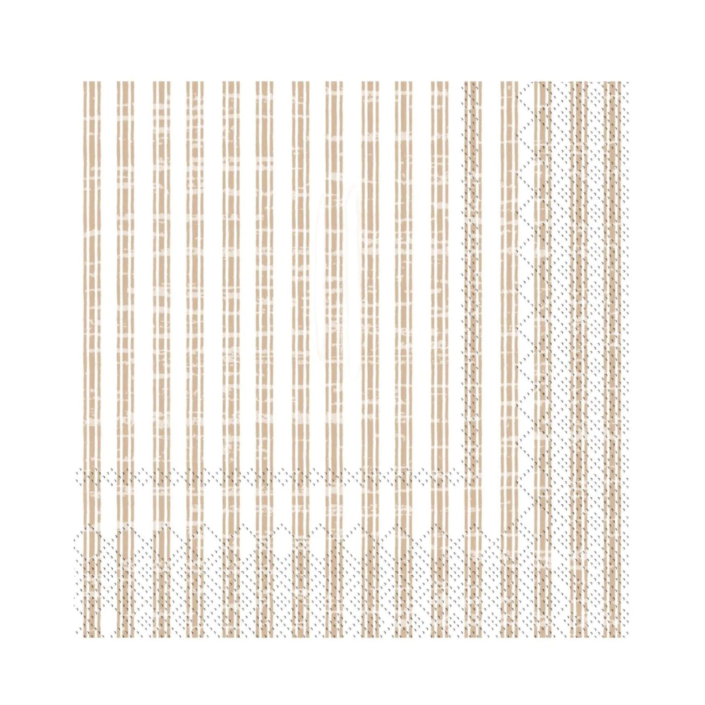Chic Antique Papierserviette Chic Antique Papierservietten mit Streifen Beige 20 Stück