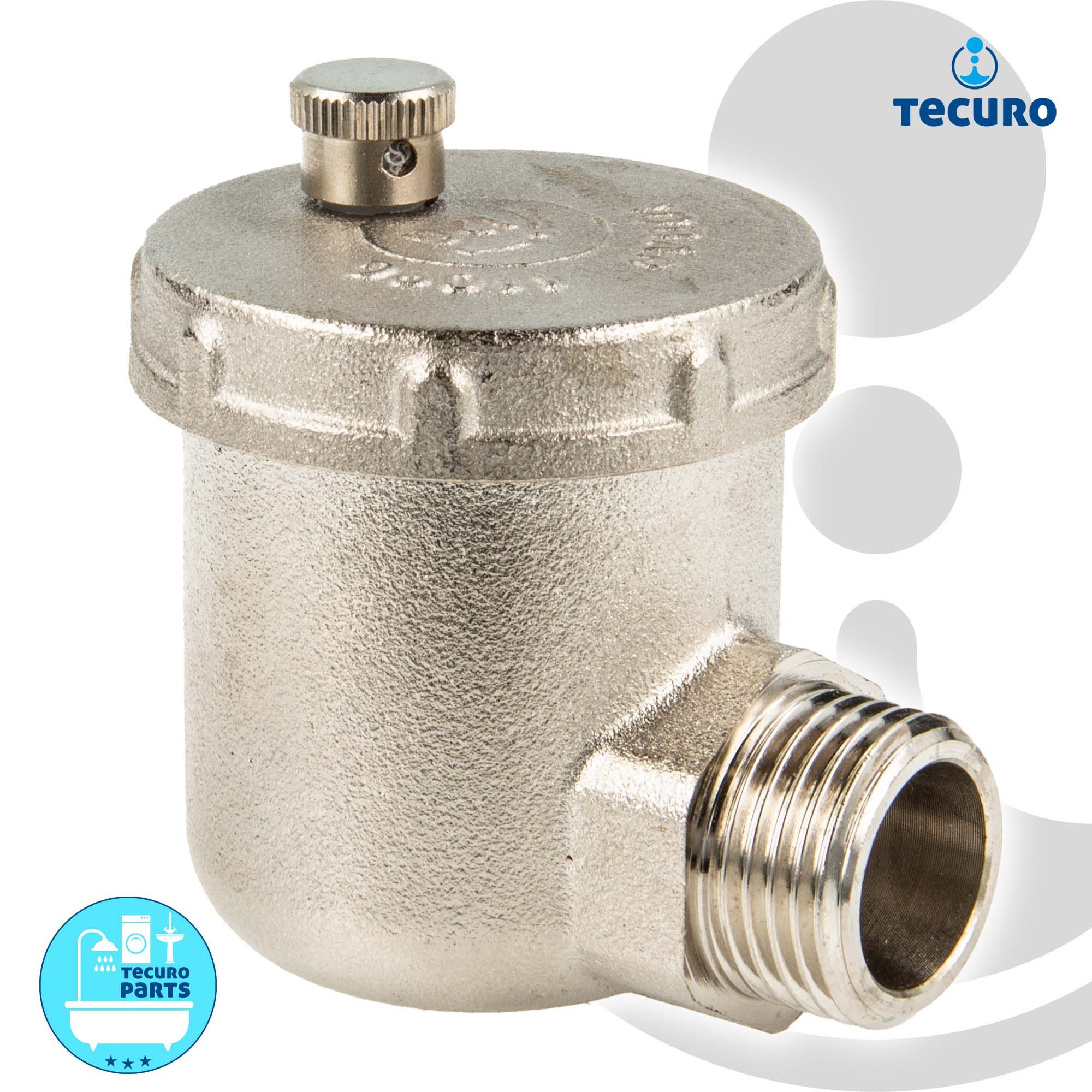 tecuro Heizkörper Schnellentlüfter mit Winkelanschluss - 1/2 Zoll, verchrom günstig online kaufen