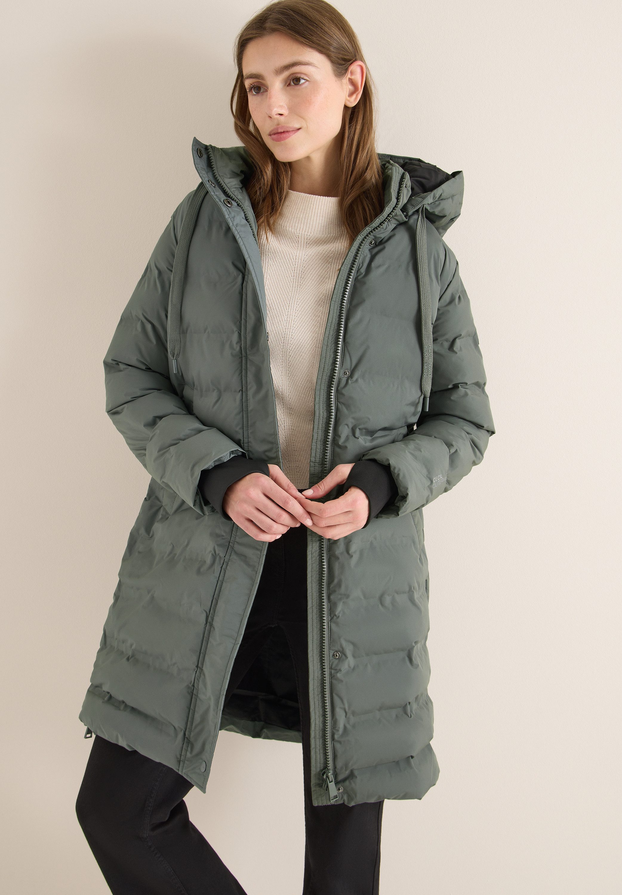 CECIL Steppmantel mit Kapuze
