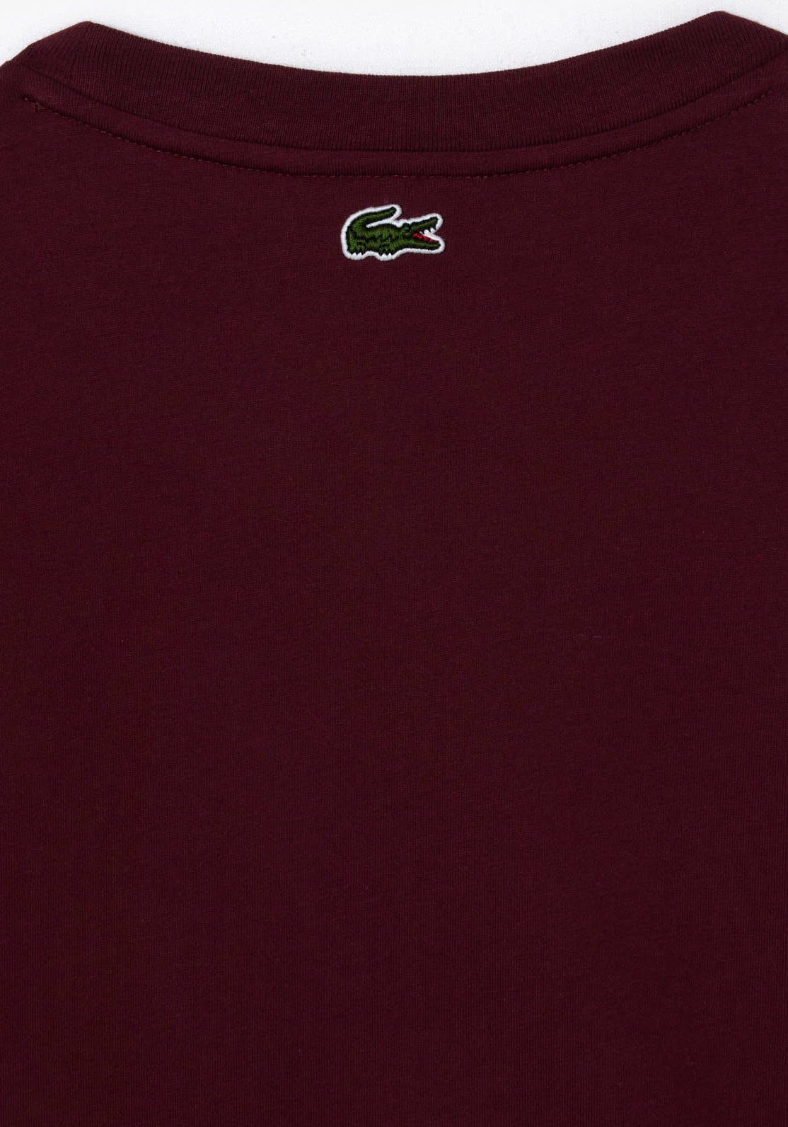 T-Shirt Bordeaux mit Lacoste Markenlabel